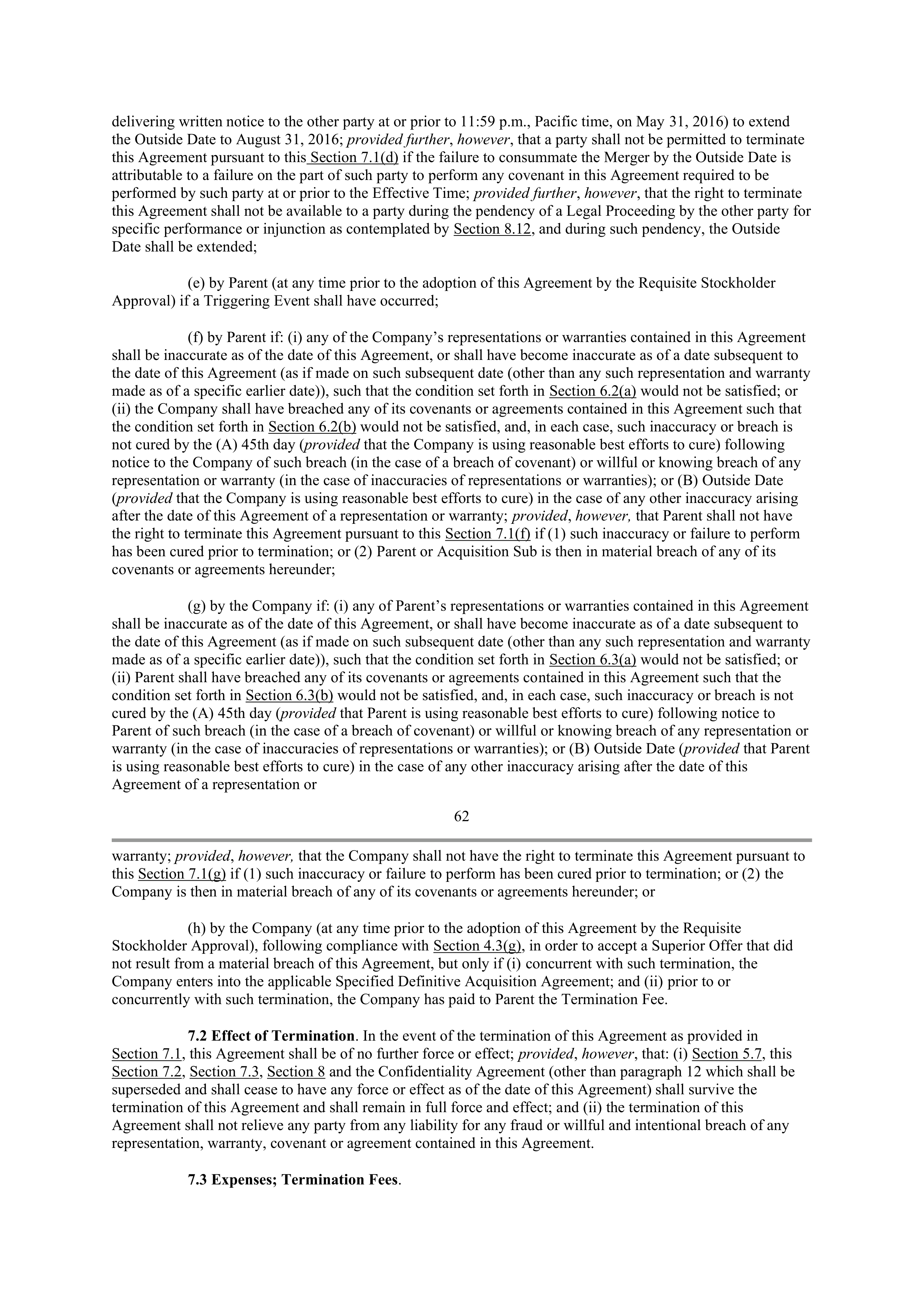 INTEL AGREEMENT AND PLAN OF MERGER — page 48