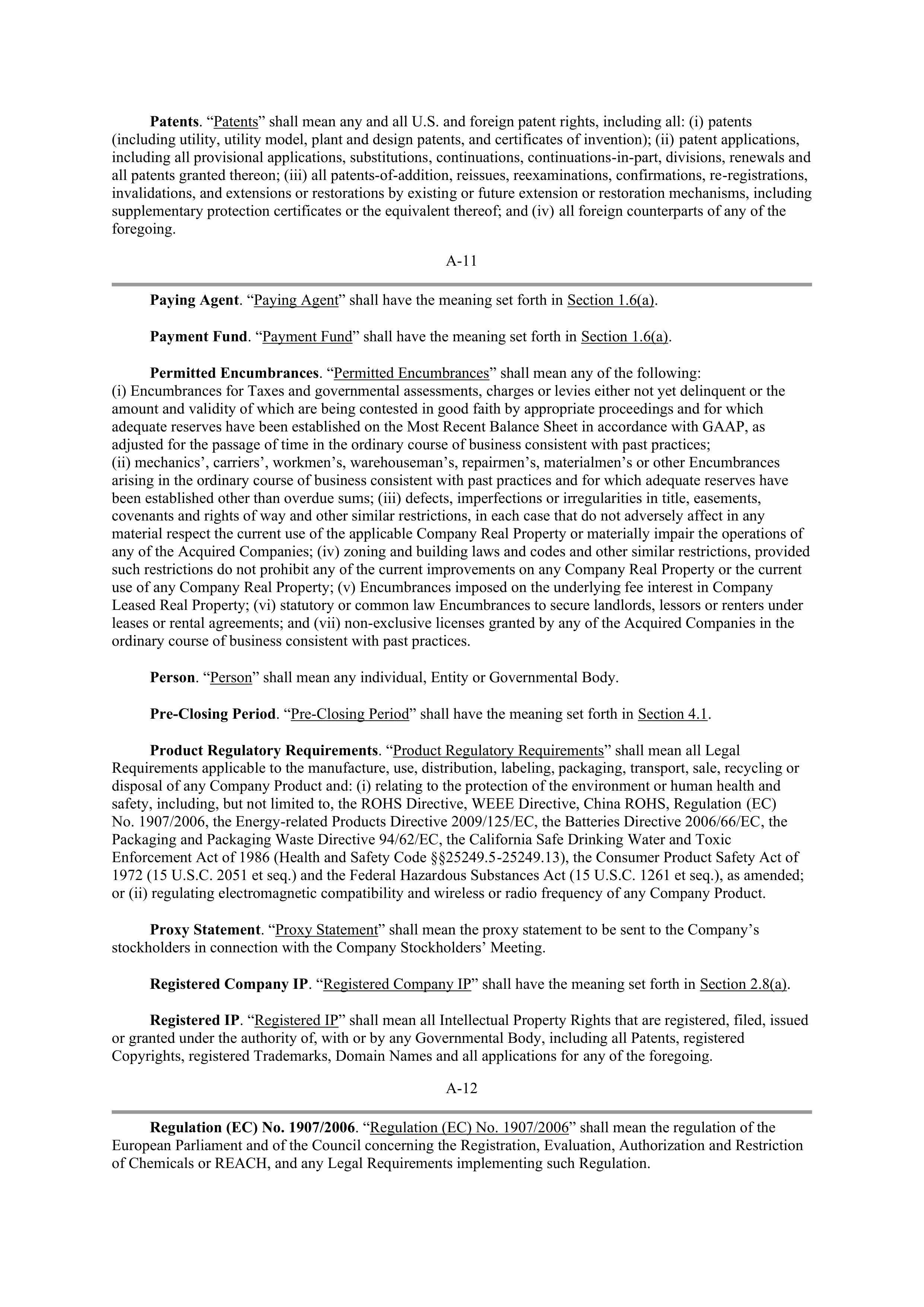 INTEL AGREEMENT AND PLAN OF MERGER — page 64
