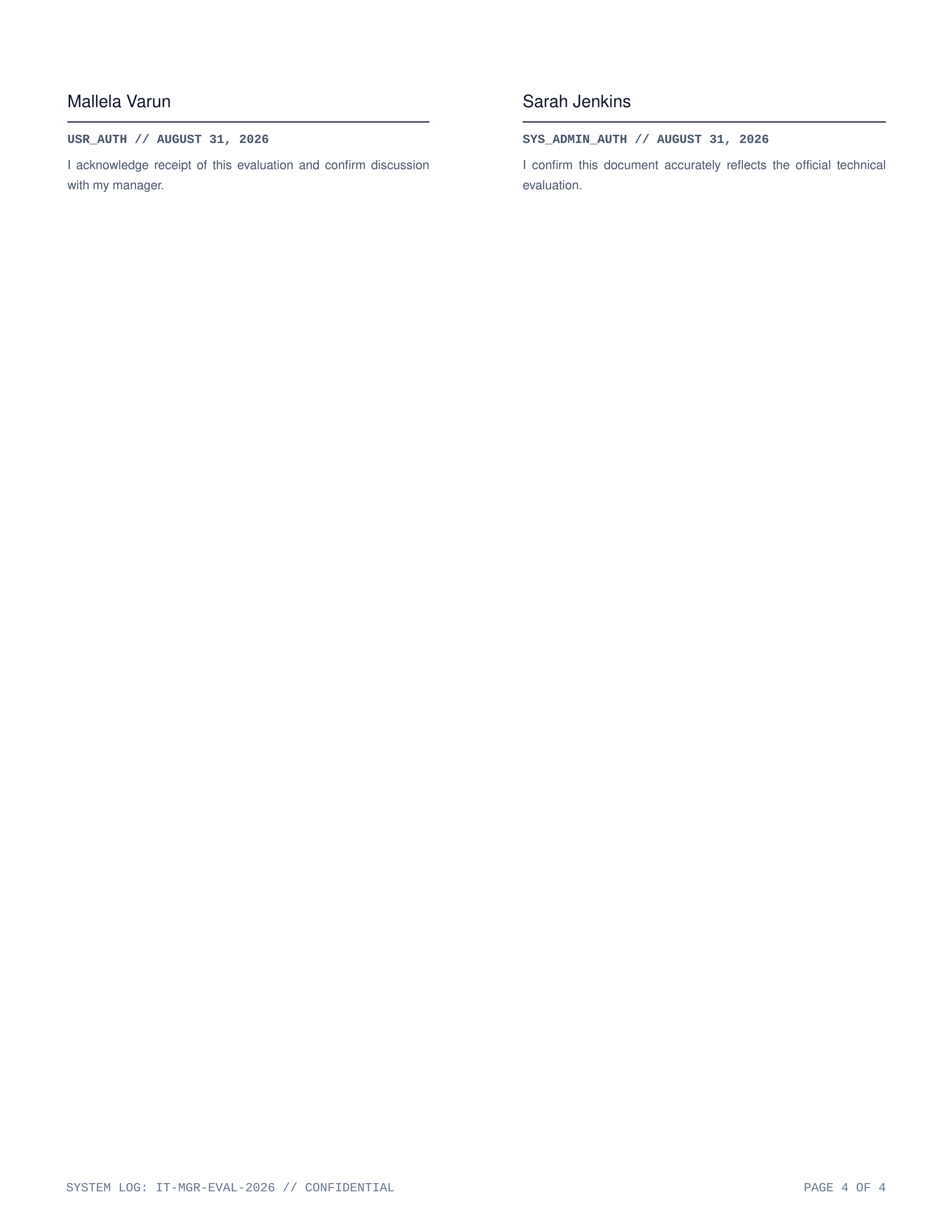 IT Manager Performance Review — page 4