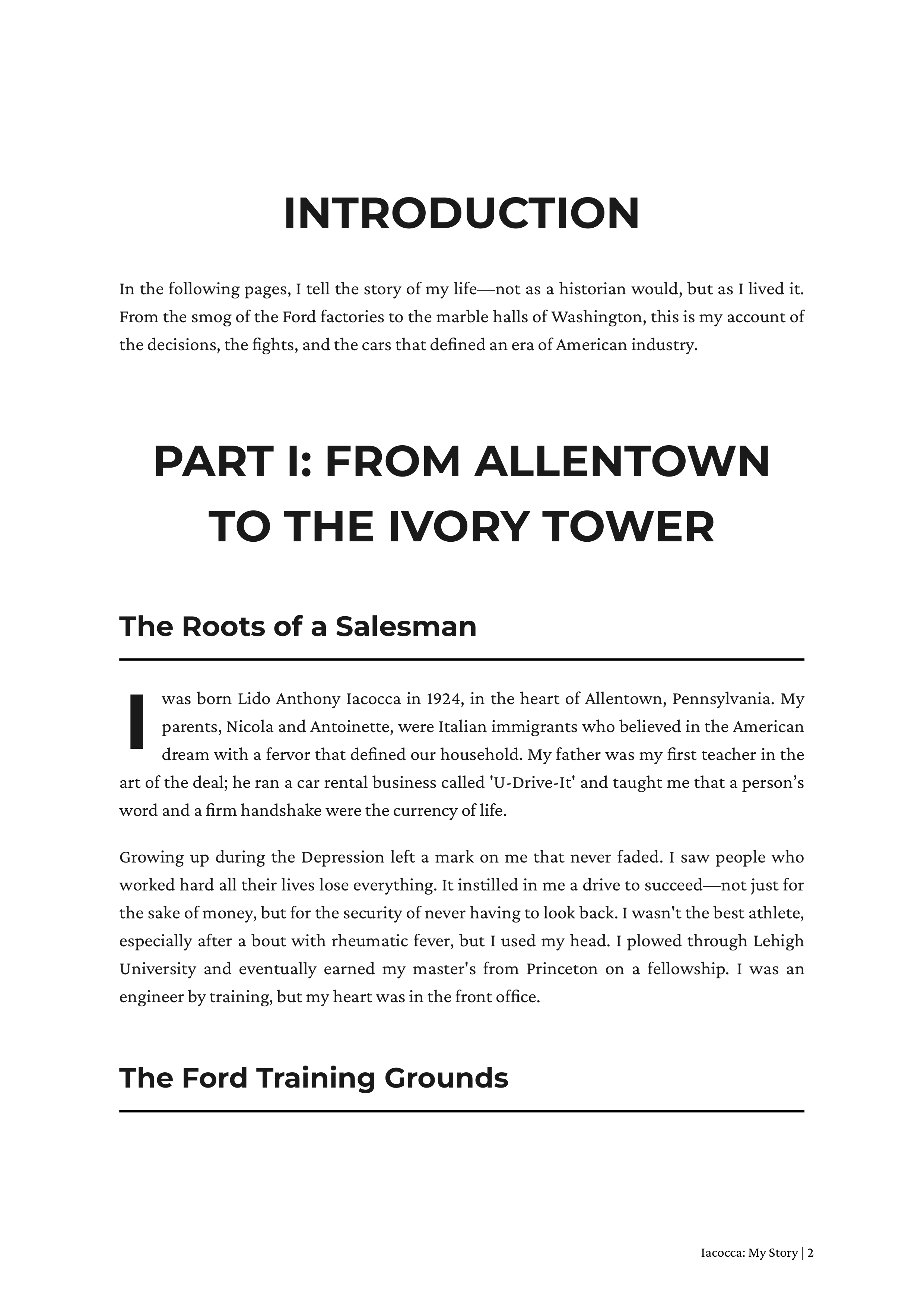 Iacocca An Autobiography by Lee Iacocca Ford Chrysler Executive Autobiography — page 2