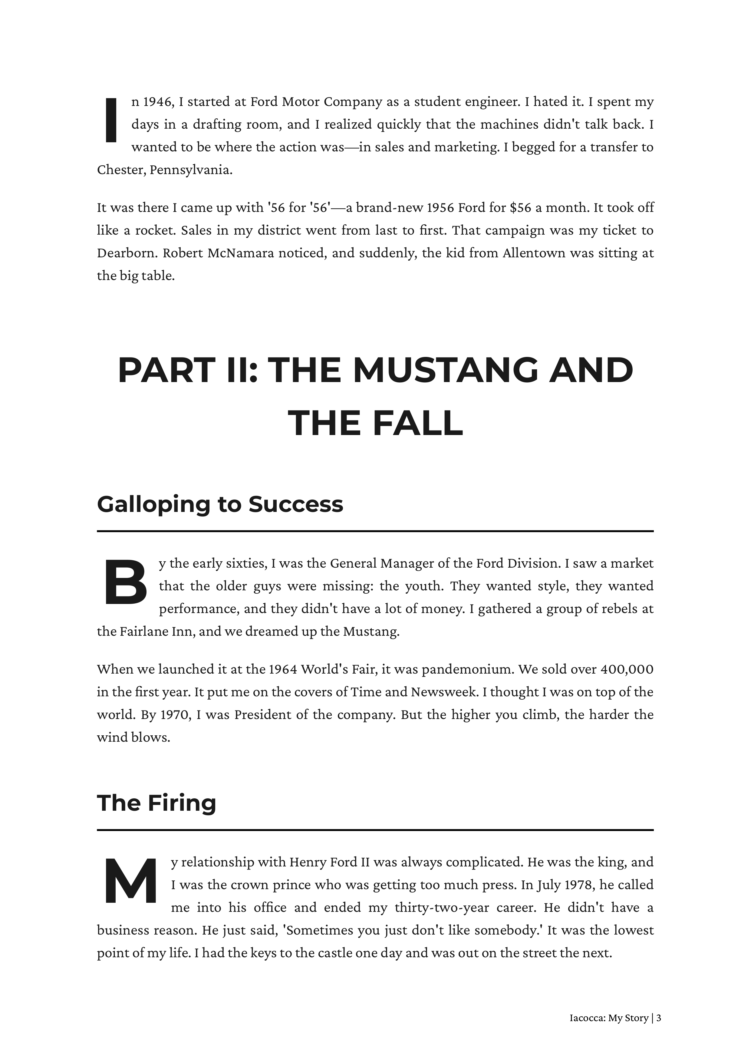 Iacocca An Autobiography by Lee Iacocca Ford Chrysler Executive Autobiography — page 3