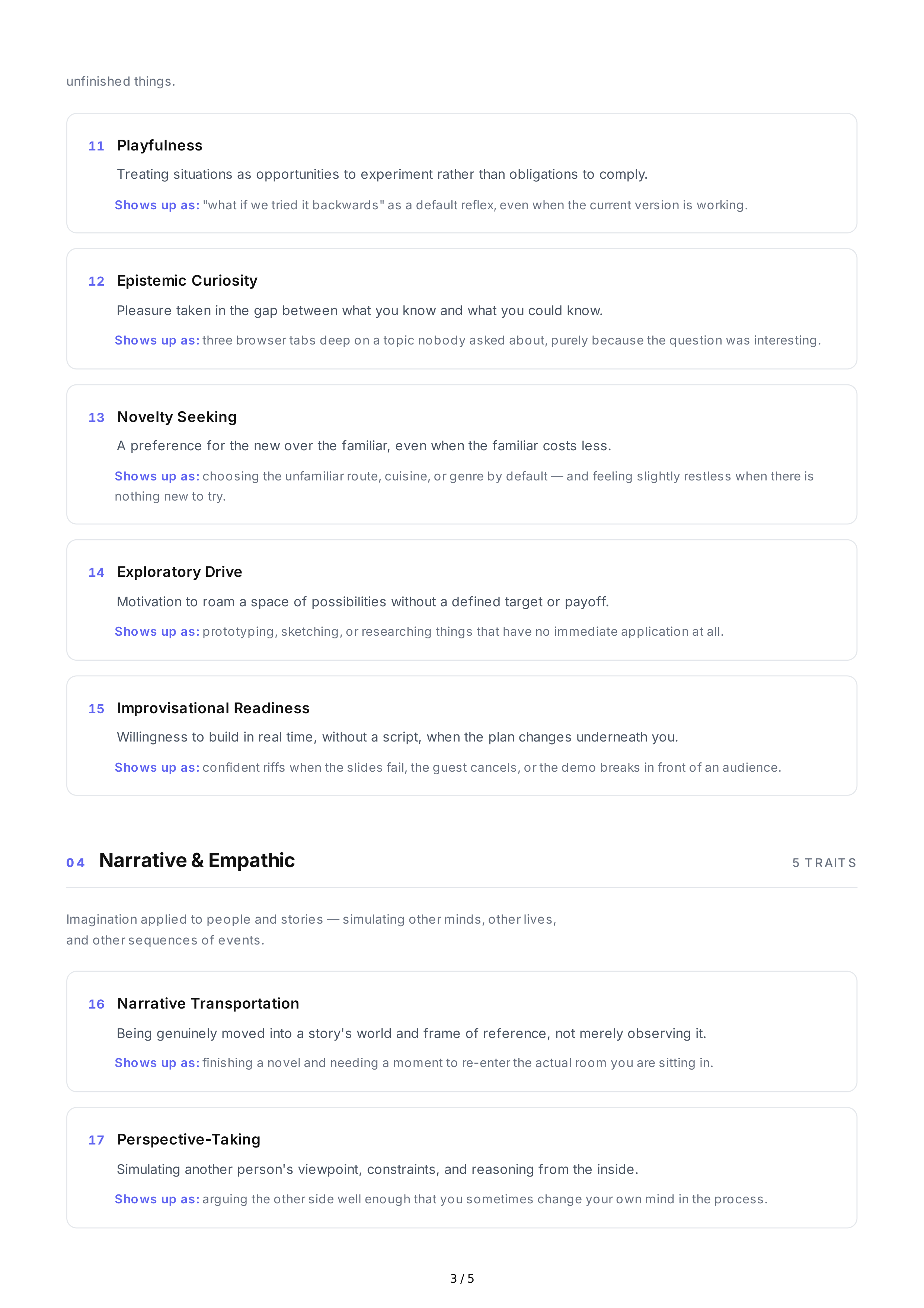 Imagination Personality Traits — page 3