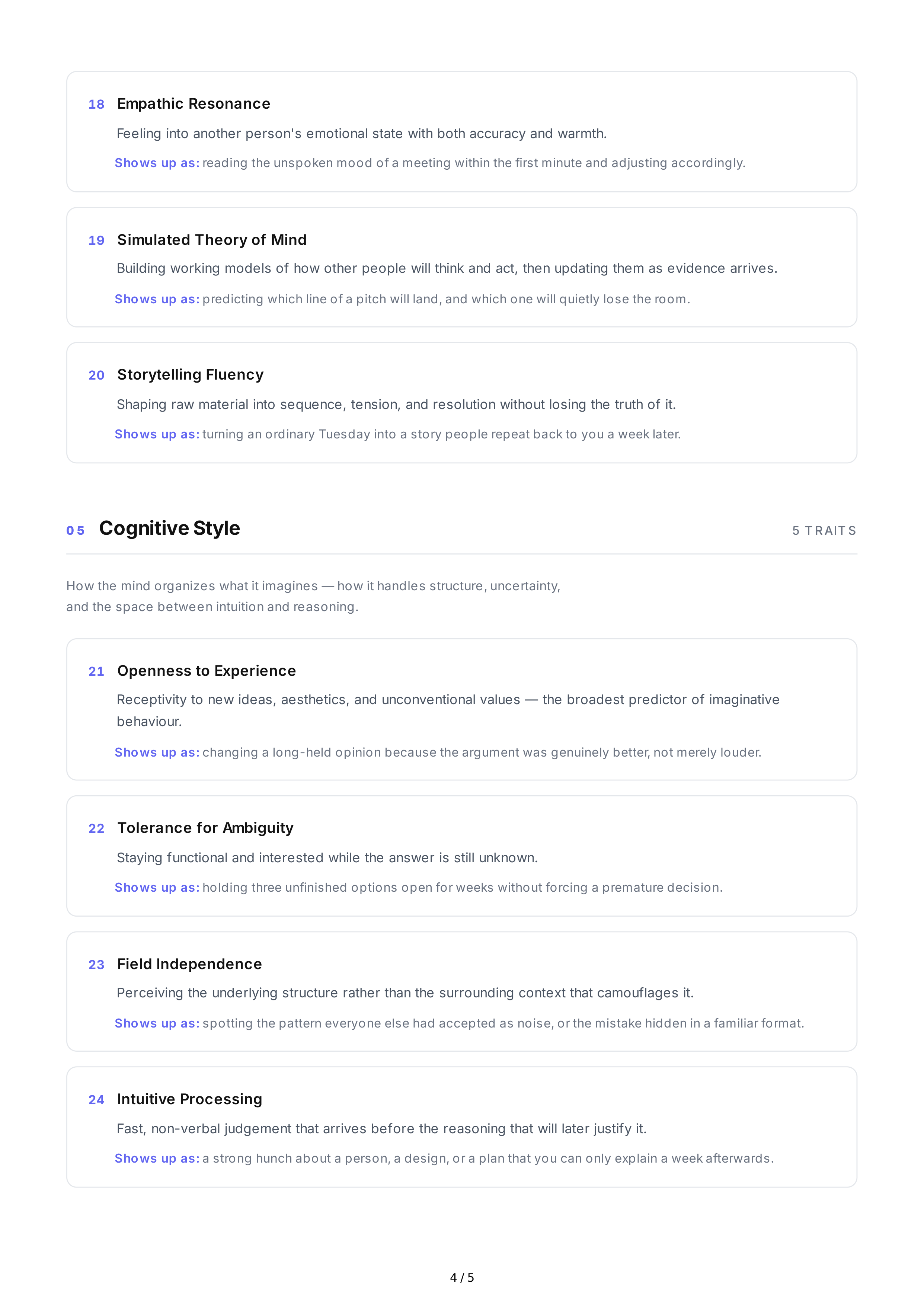 Imagination Personality Traits — page 4