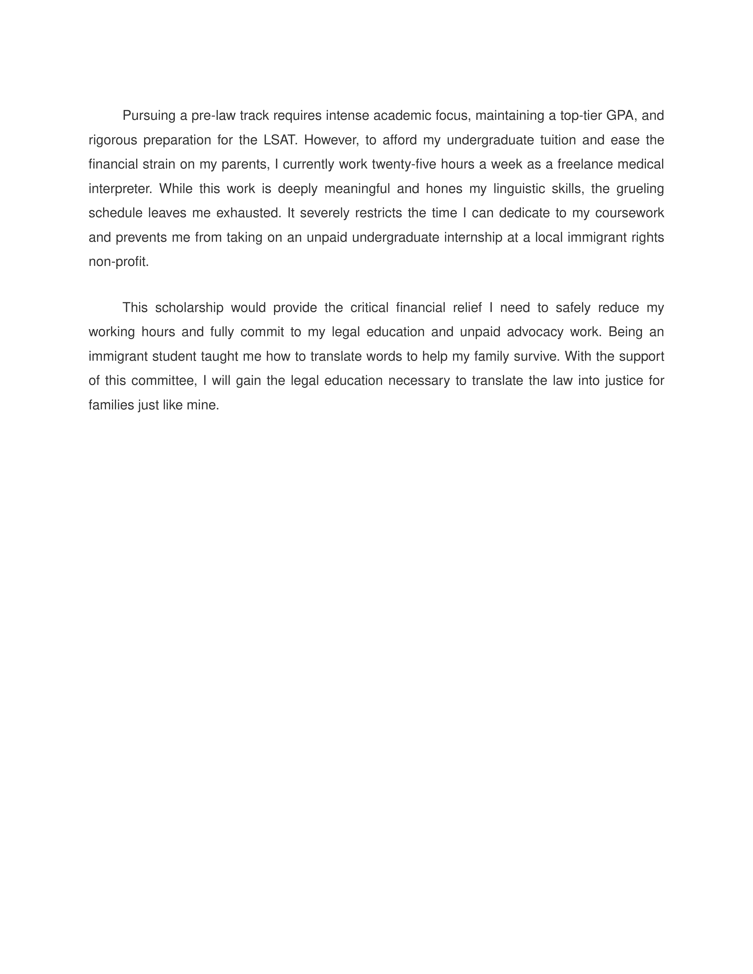 Immigrant Student Scholarship Essay — page 2