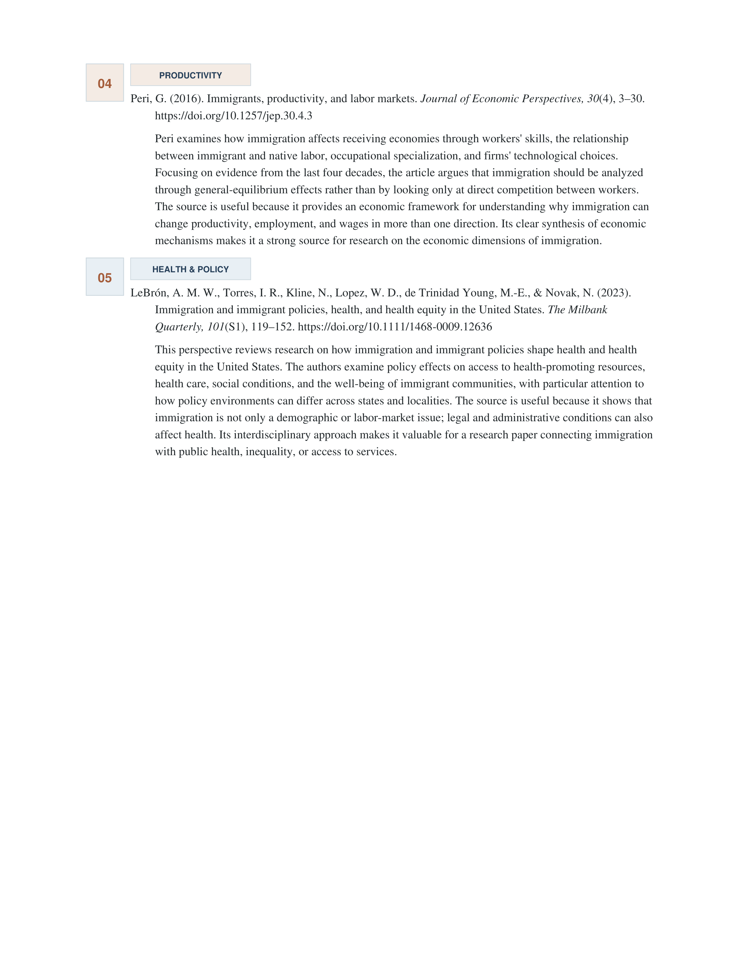 Immigration Annotated Bibliography — page 2