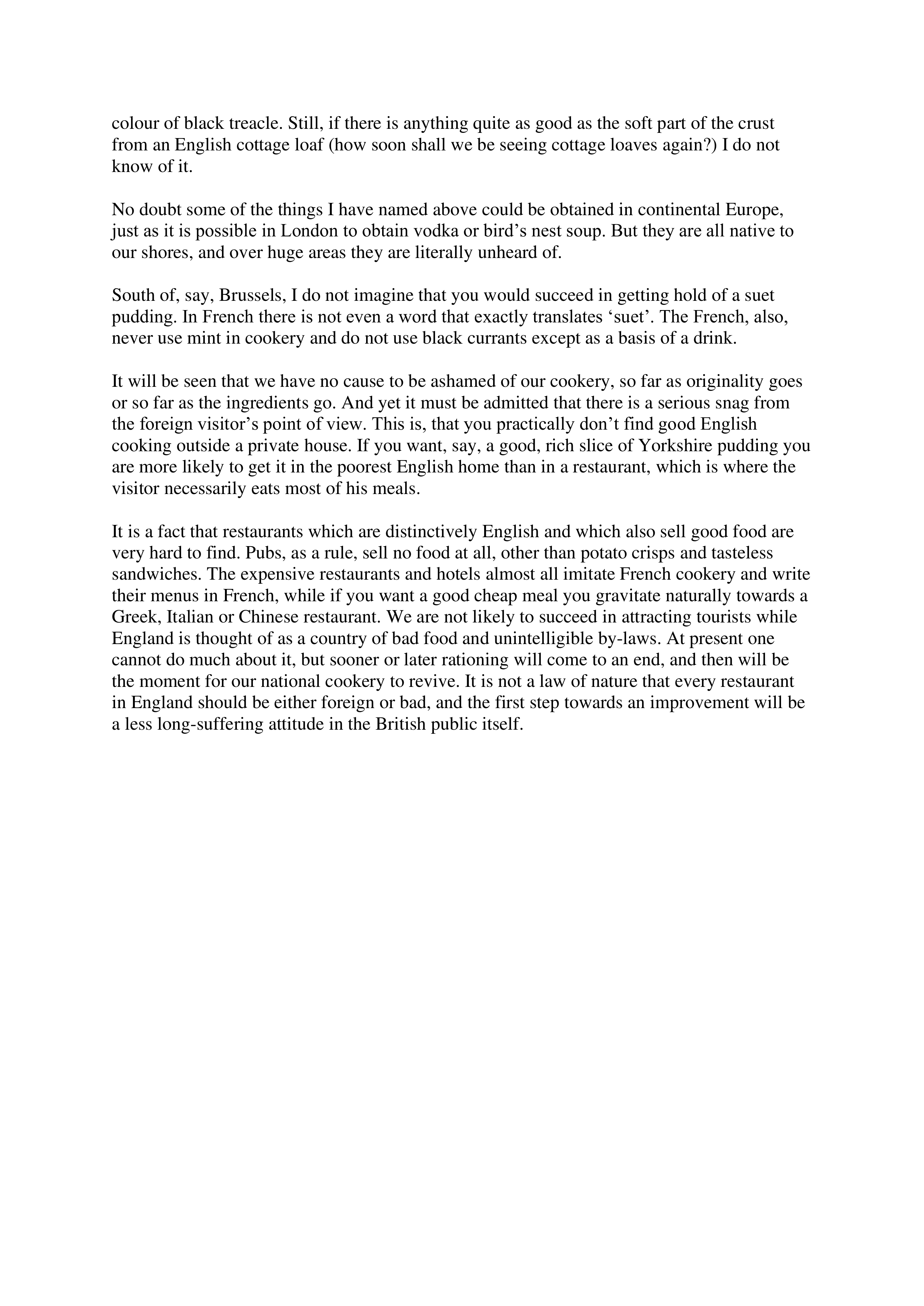 In Defence of English Cooking Essay — page 2