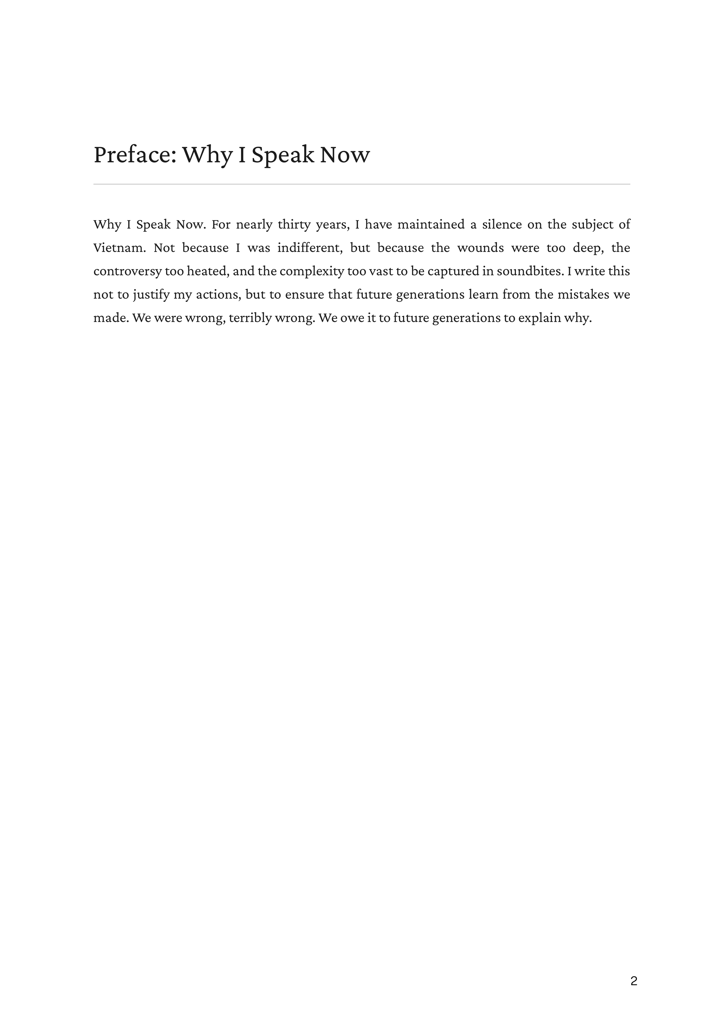 In Retrospect by Robert S McNamara US Secretary of Defense Autobiography — page 2