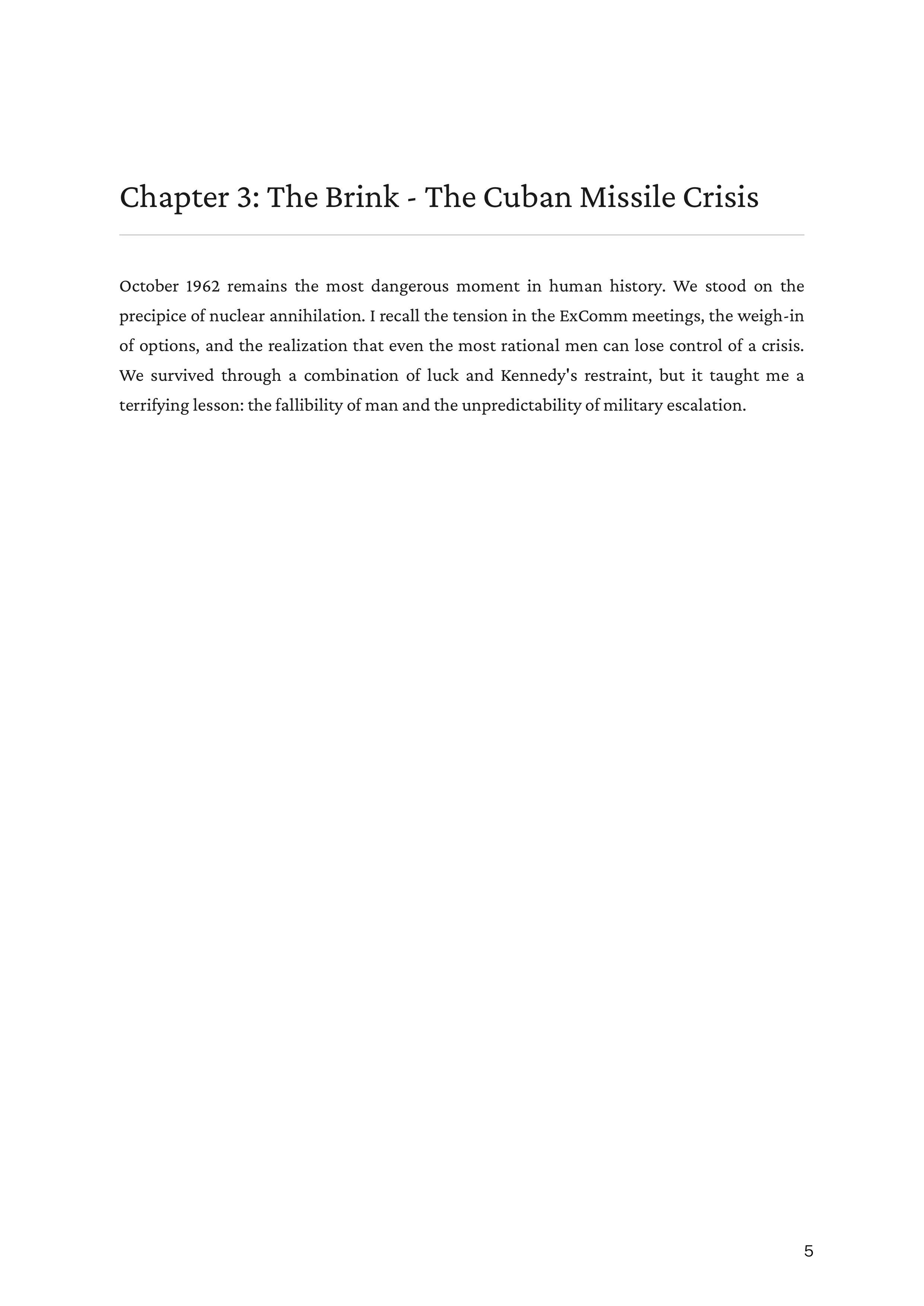 In Retrospect by Robert S McNamara US Secretary of Defense Autobiography — page 5