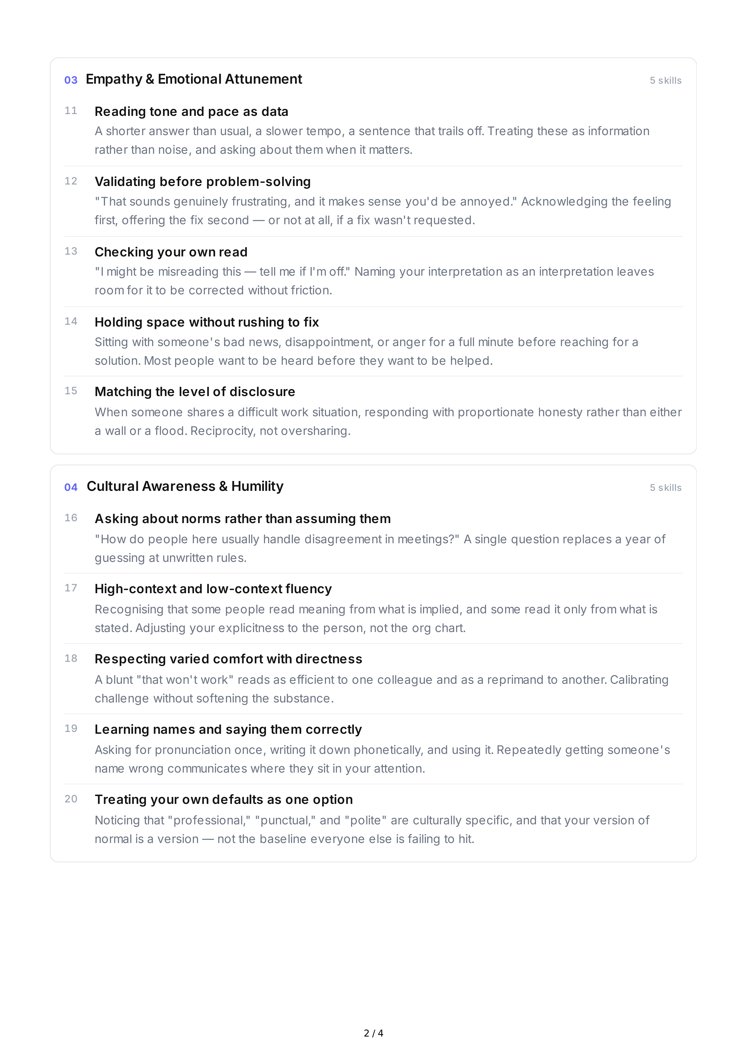 Inclusive Communication Interpersonal Skills — page 2