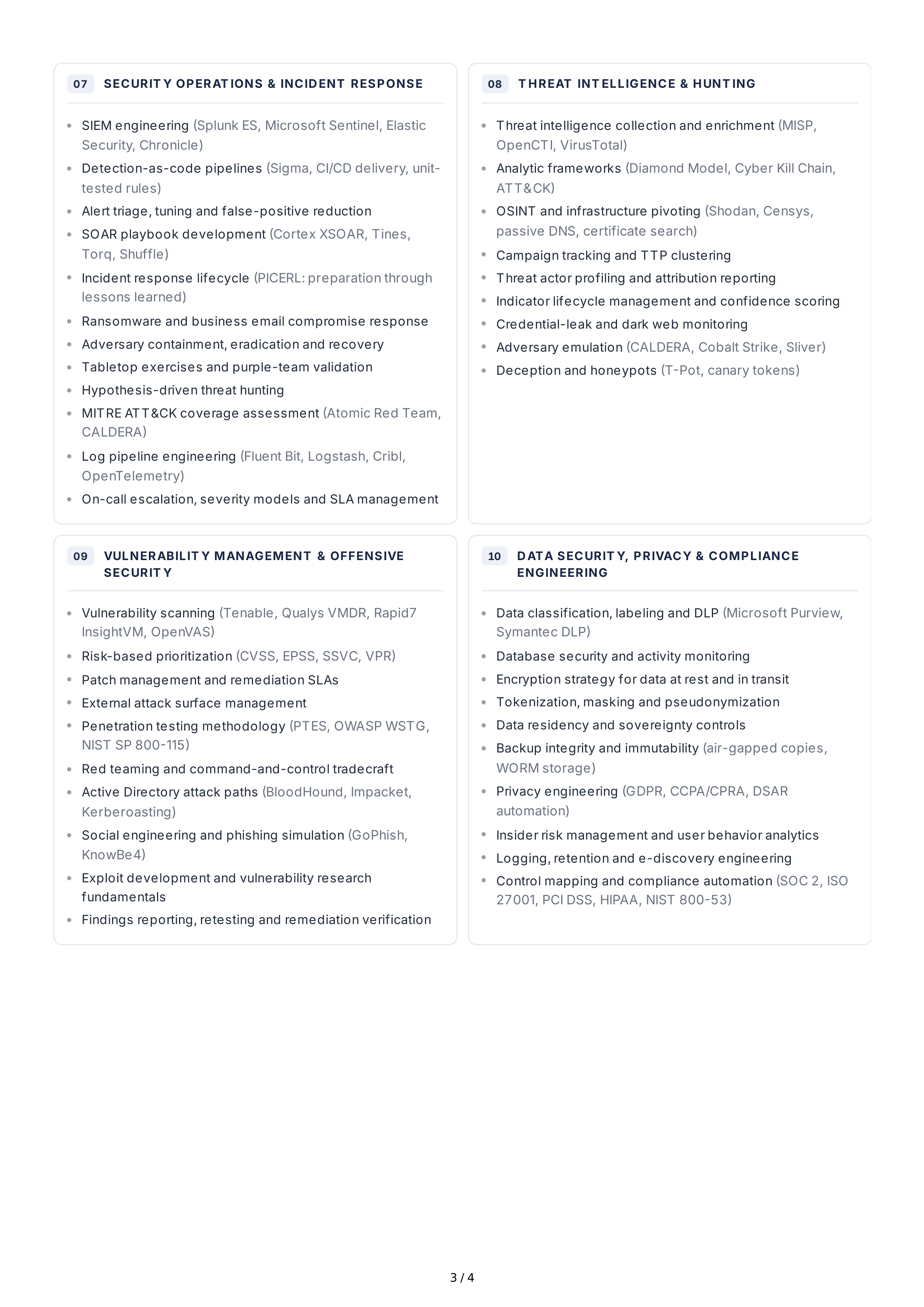 Information Security Technical Skills — page 3