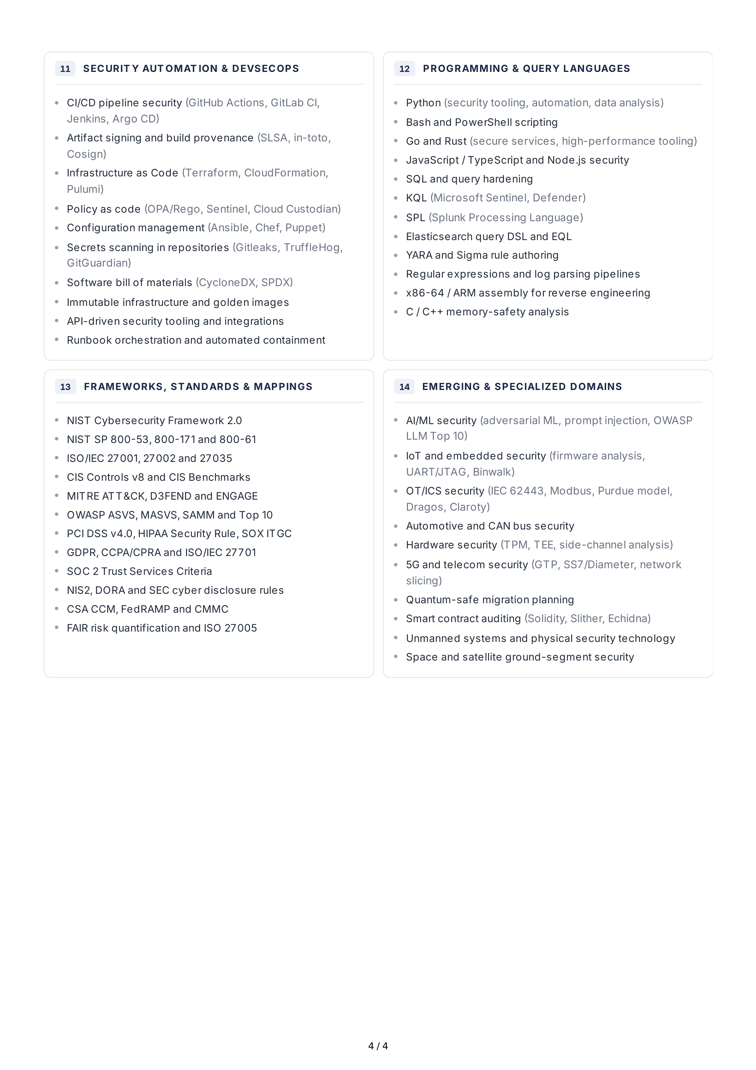 Information Security Technical Skills — page 4