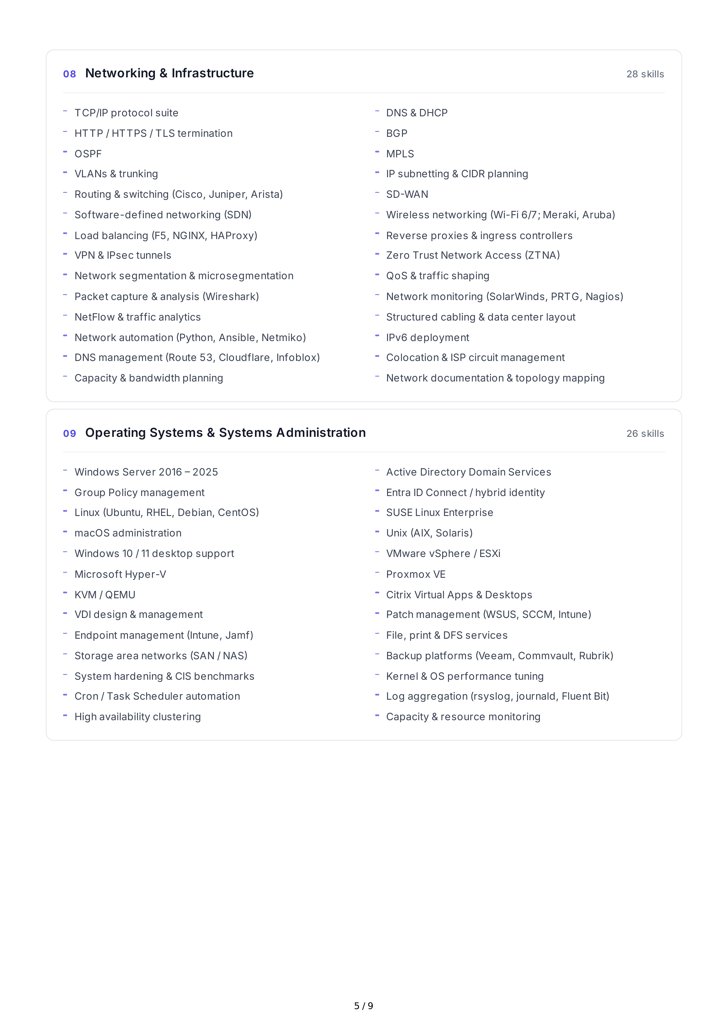 Information Technology Technical Skills — page 5