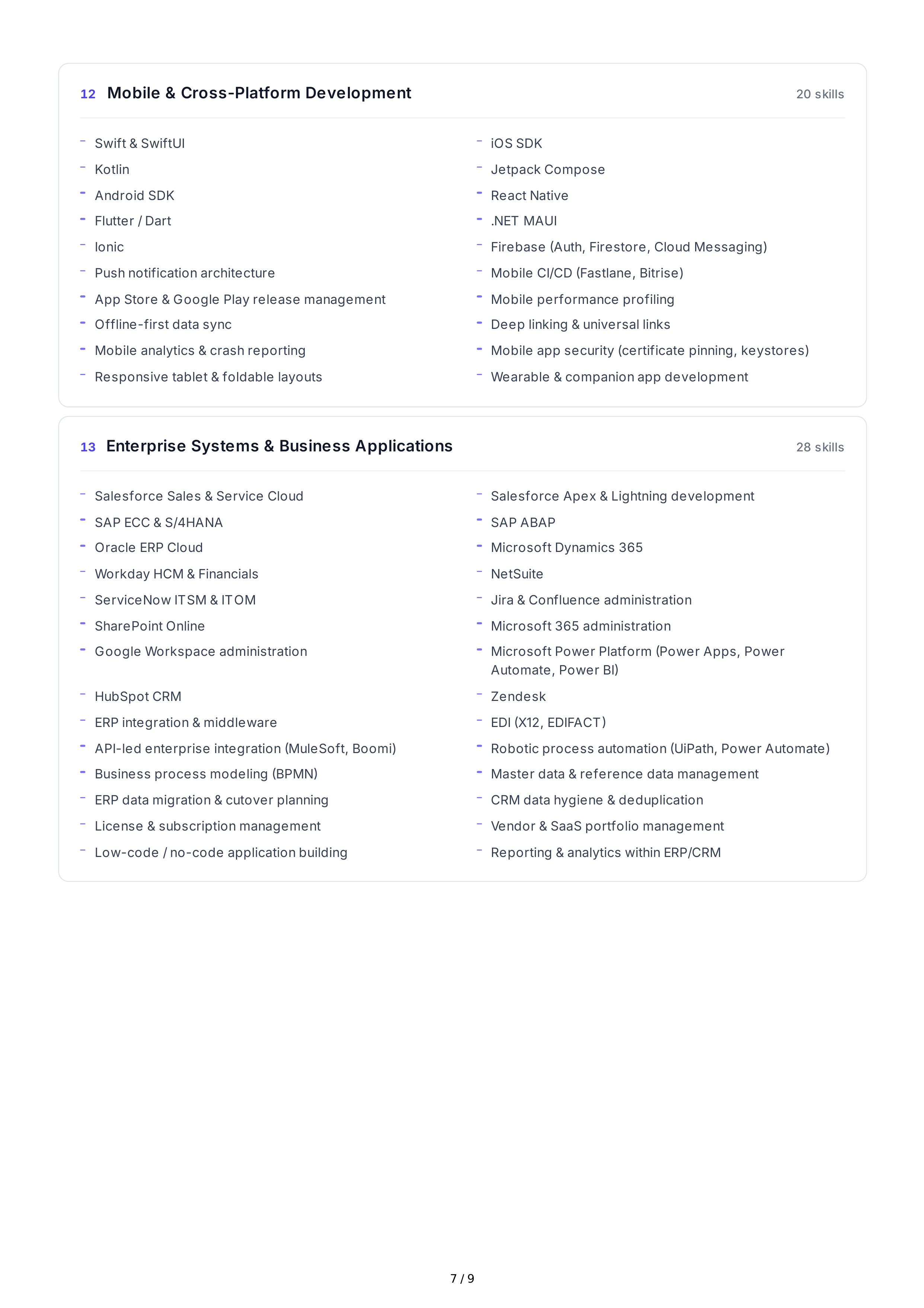 Information Technology Technical Skills — page 7