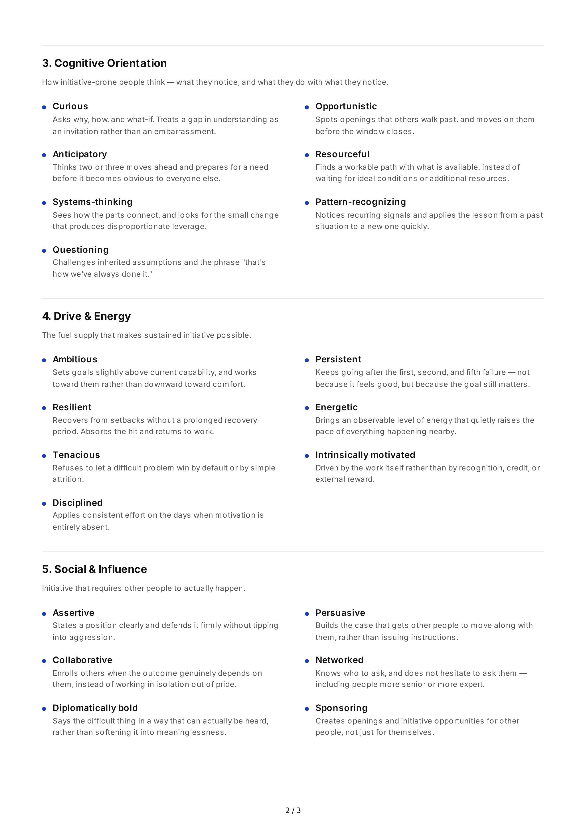 Initiative Personality Traits — page 2