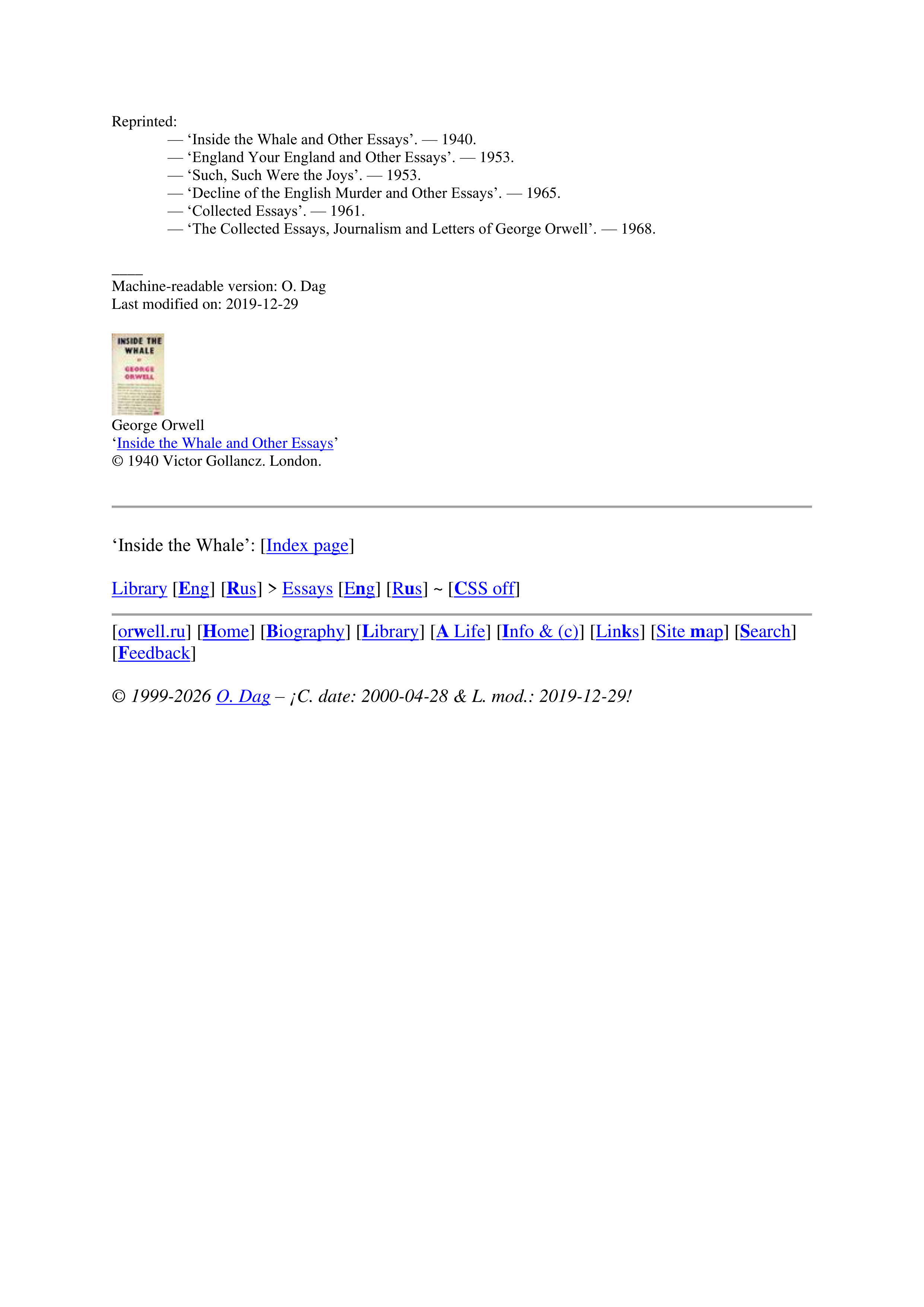 Inside the Whale Essay — page 23