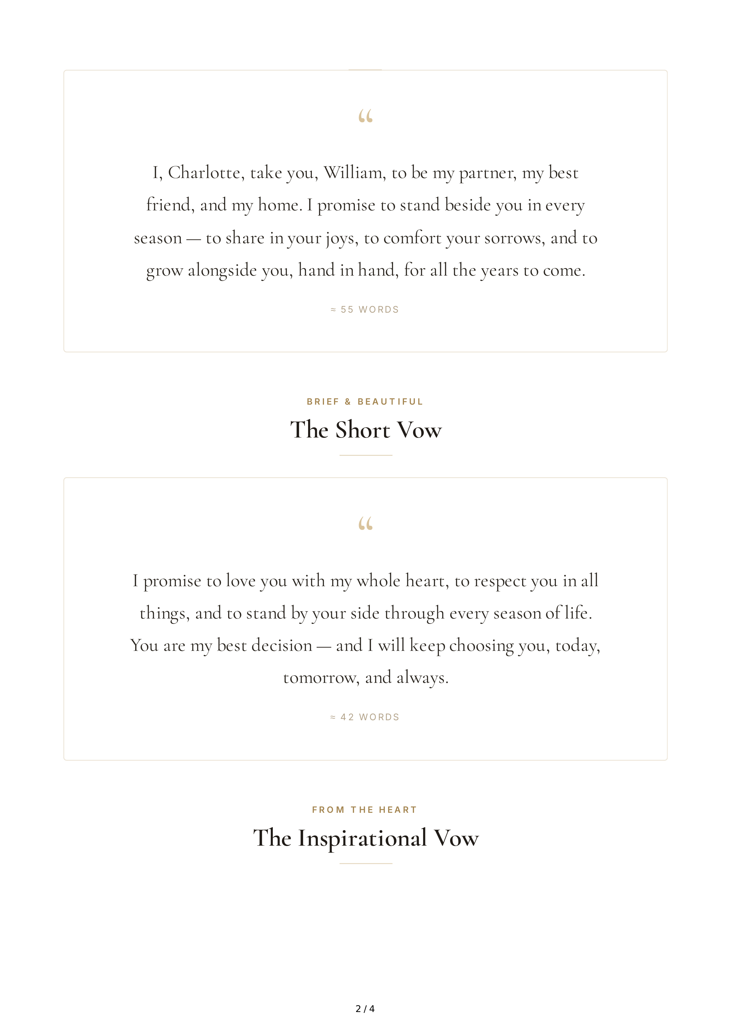 Inspirational Wedding Vows — page 2