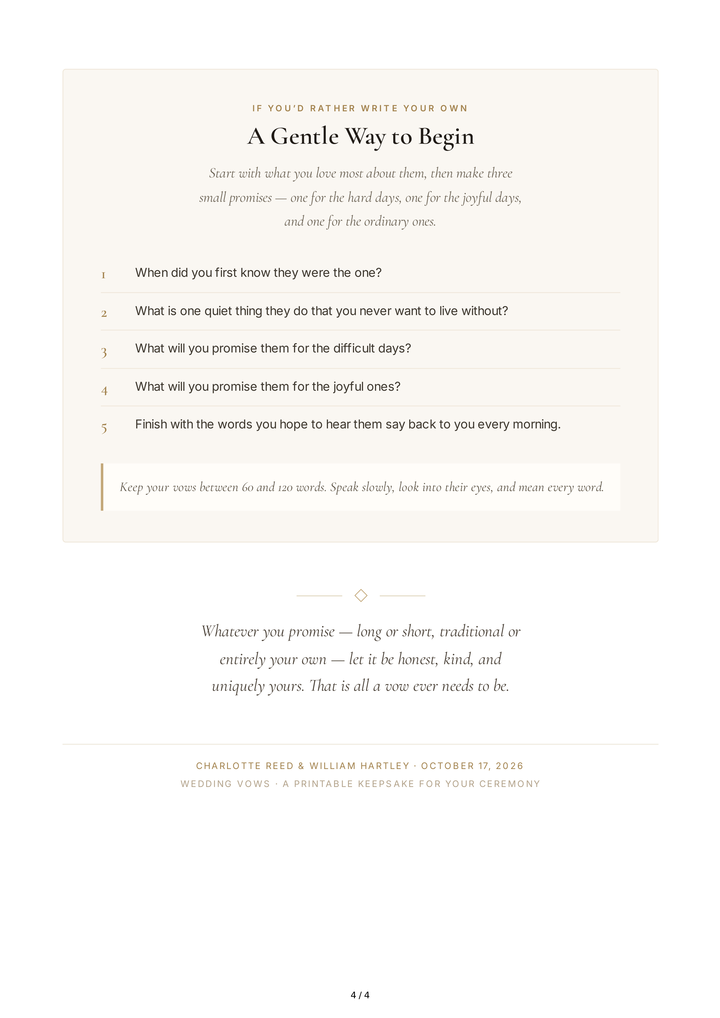 Inspirational Wedding Vows — page 4