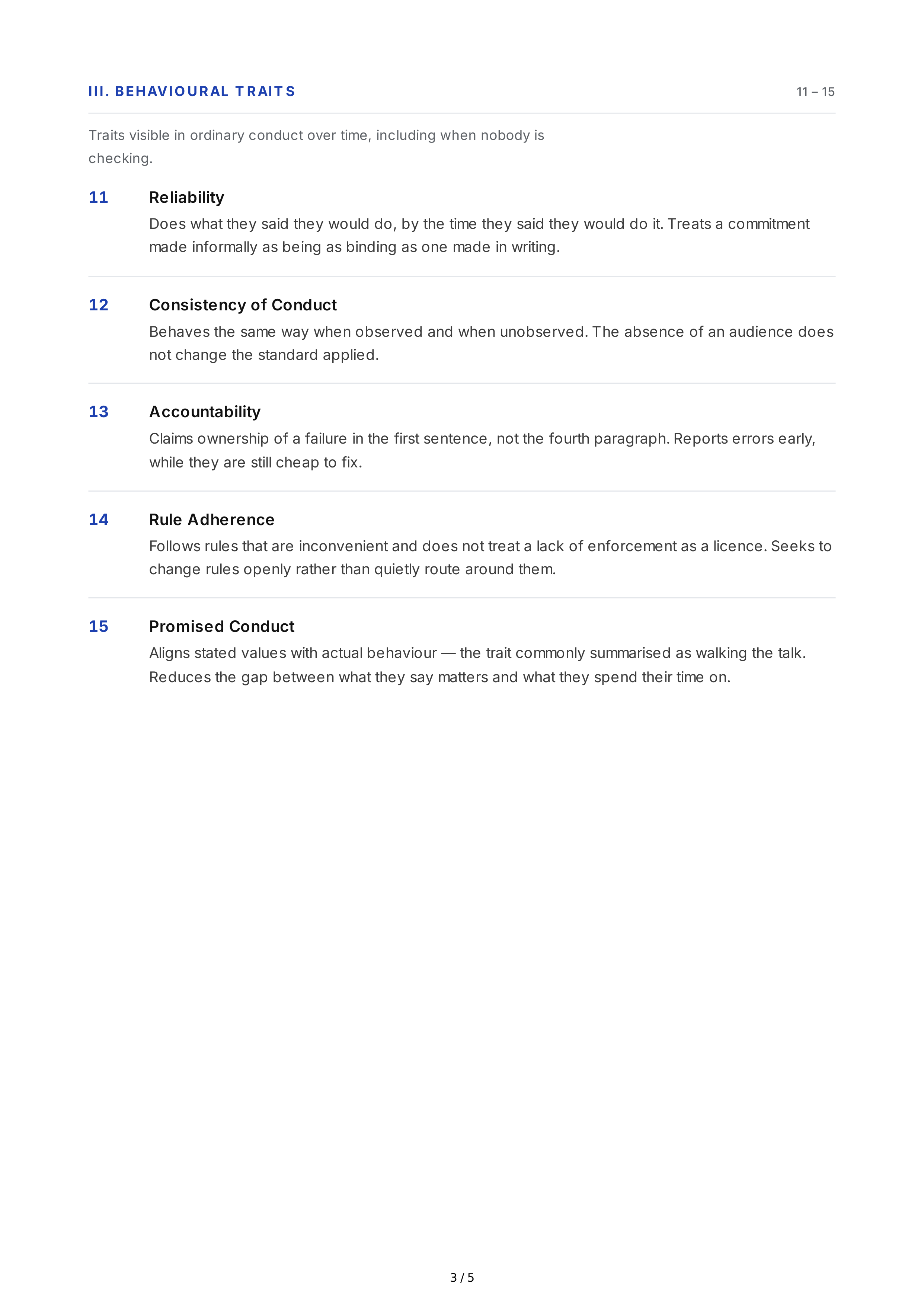 Integrity Personality Traits — page 3