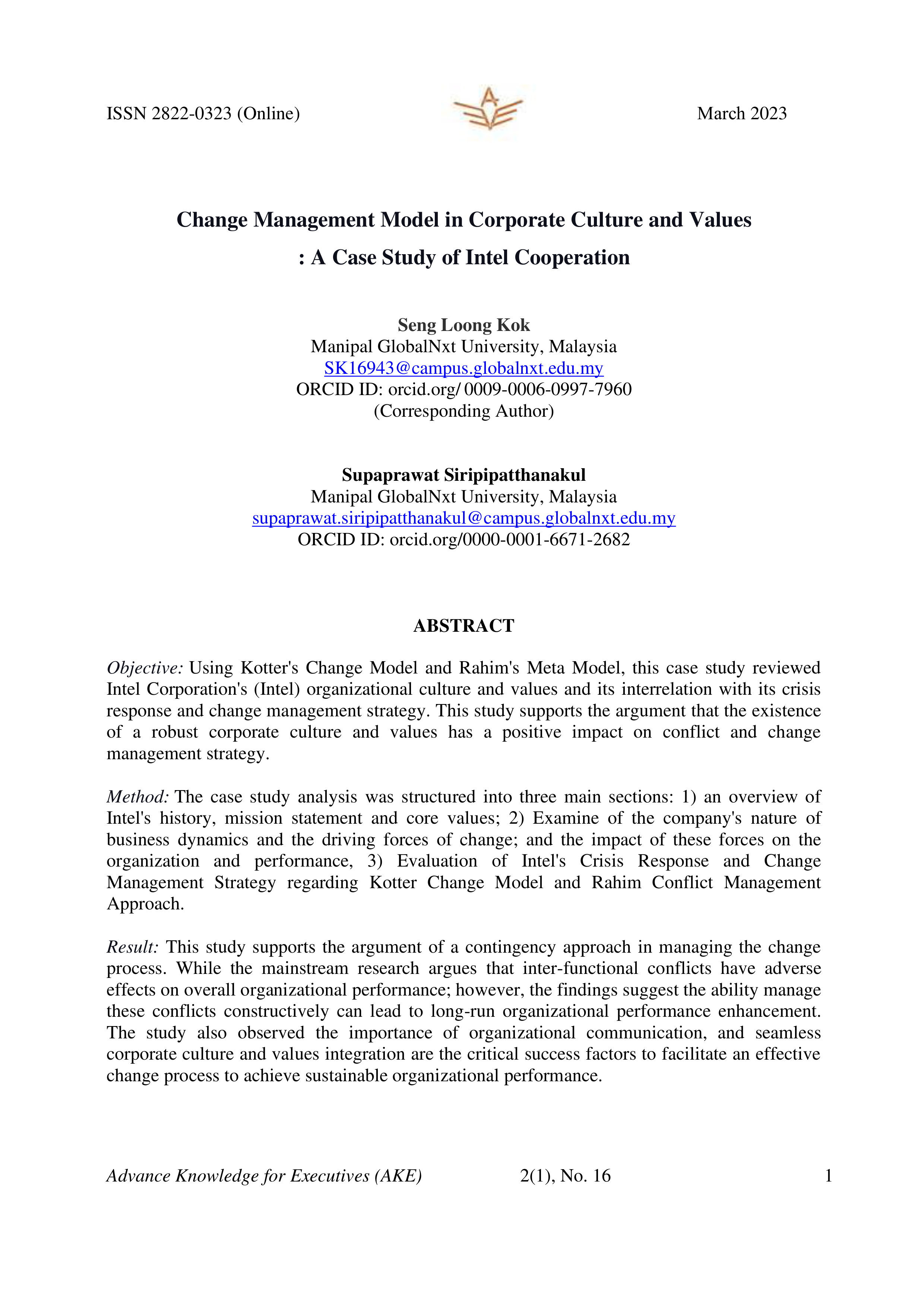 Intel Case Study — page 1