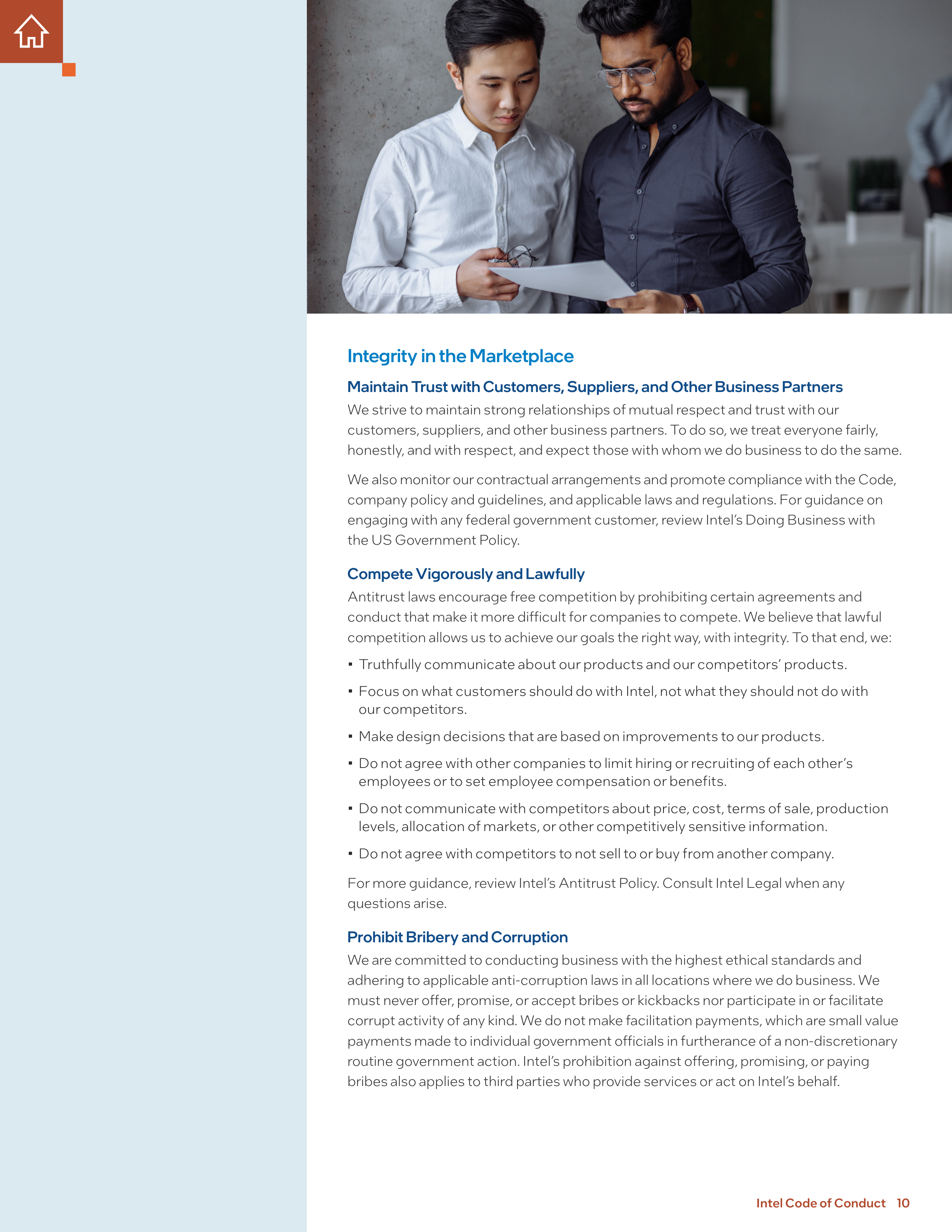Intel Corporation Code of Conduct Handbook — page 10