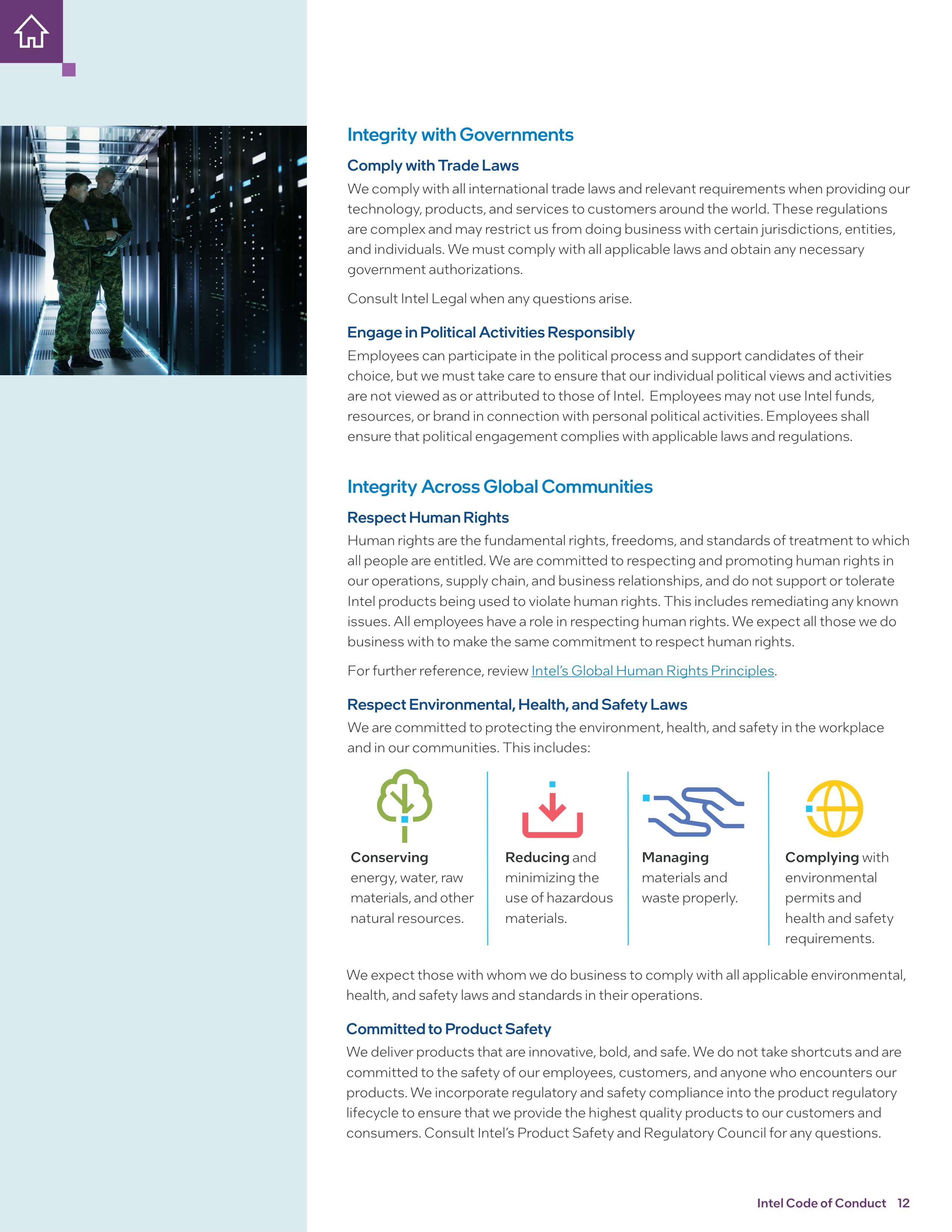 Intel Corporation Code of Conduct Handbook — page 12