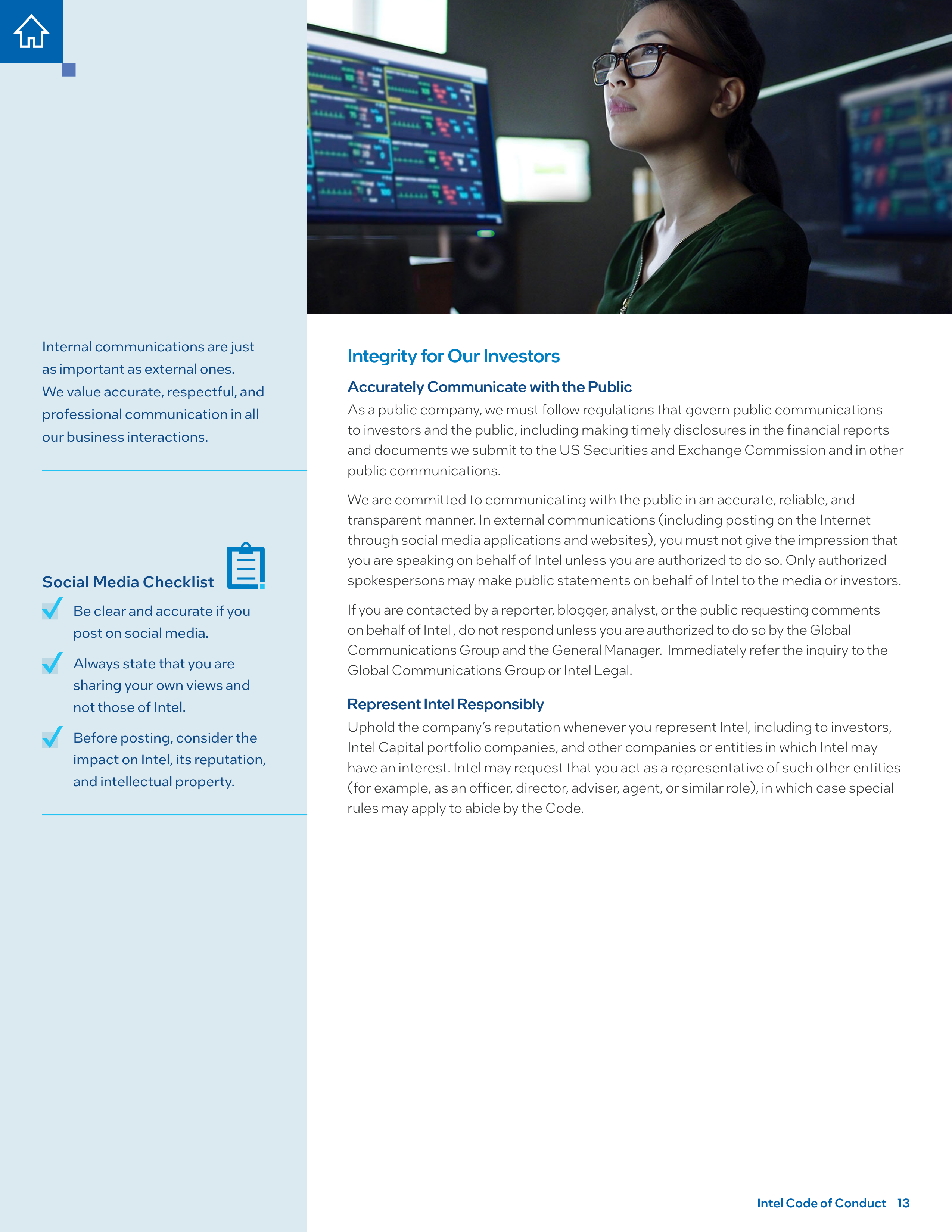 Intel Corporation Code of Conduct Handbook — page 13