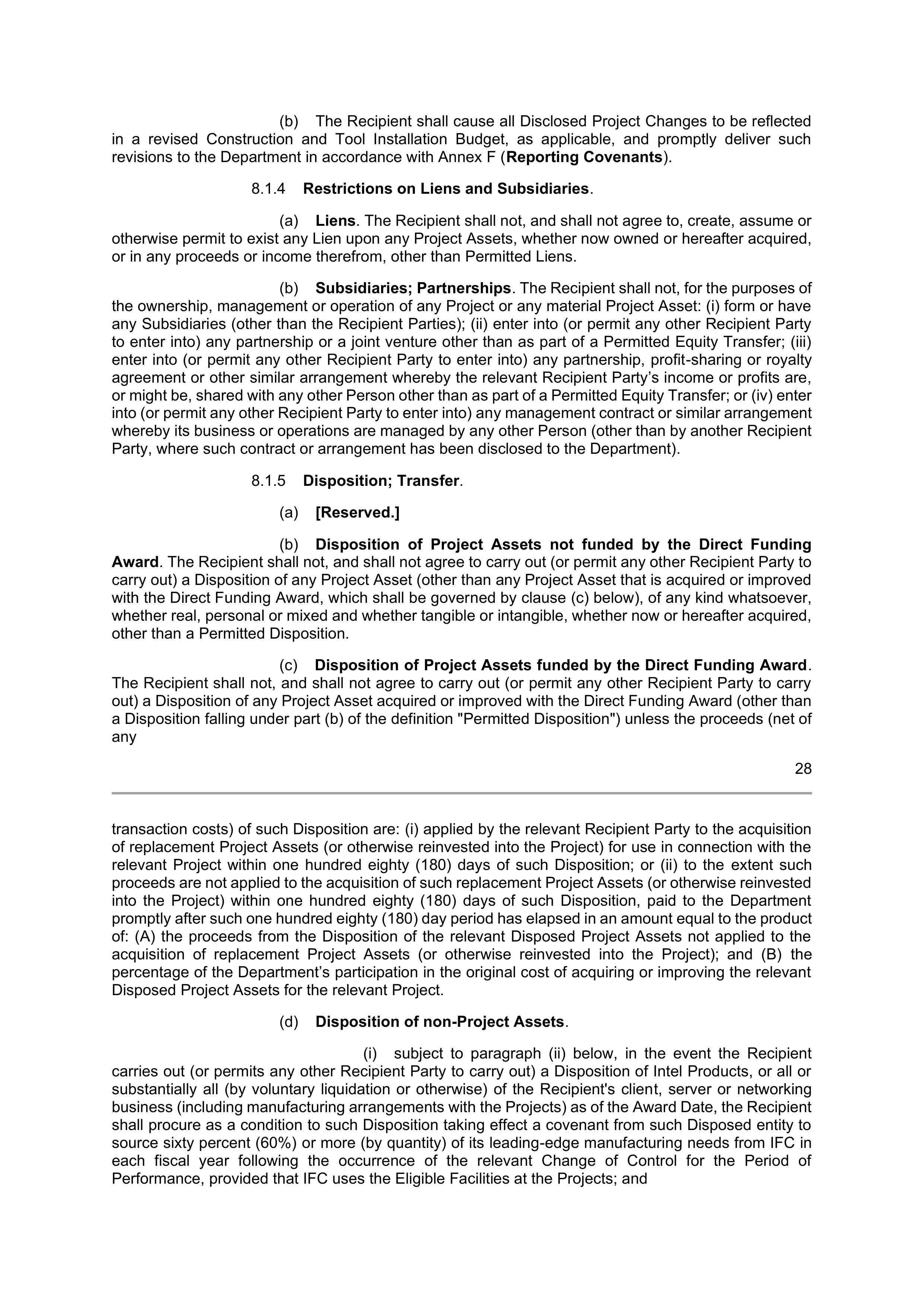INTEL DIRECT FUNDING AGREEMENT — page 31