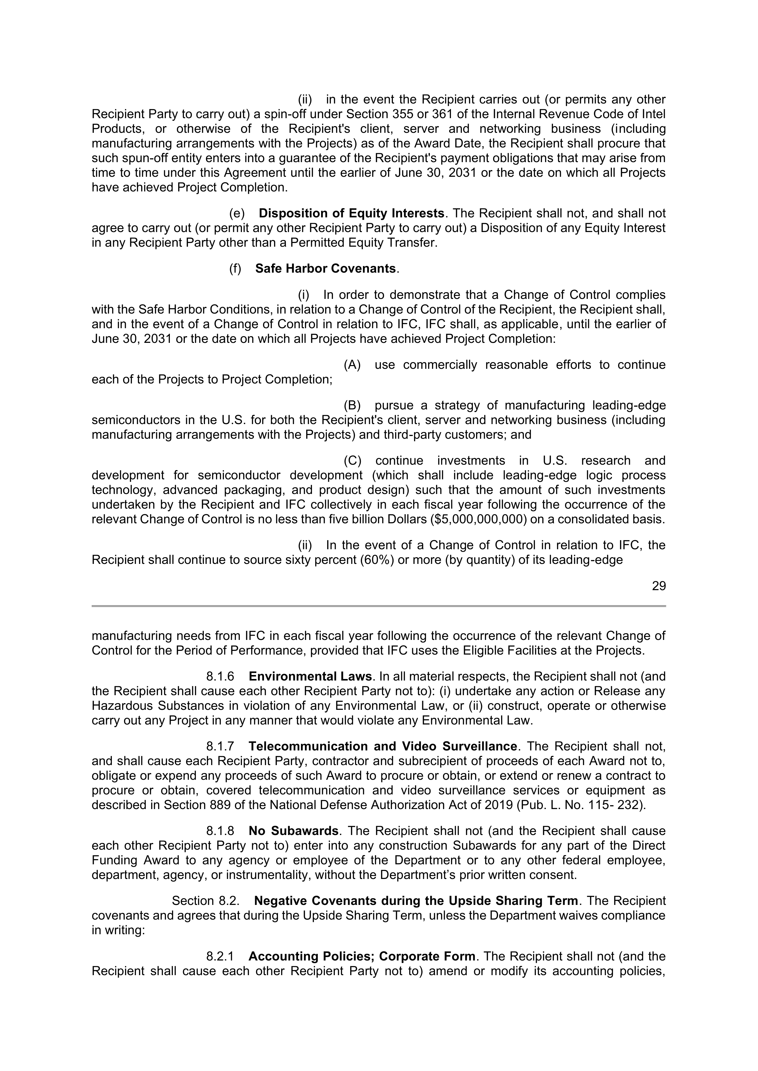 INTEL DIRECT FUNDING AGREEMENT — page 32