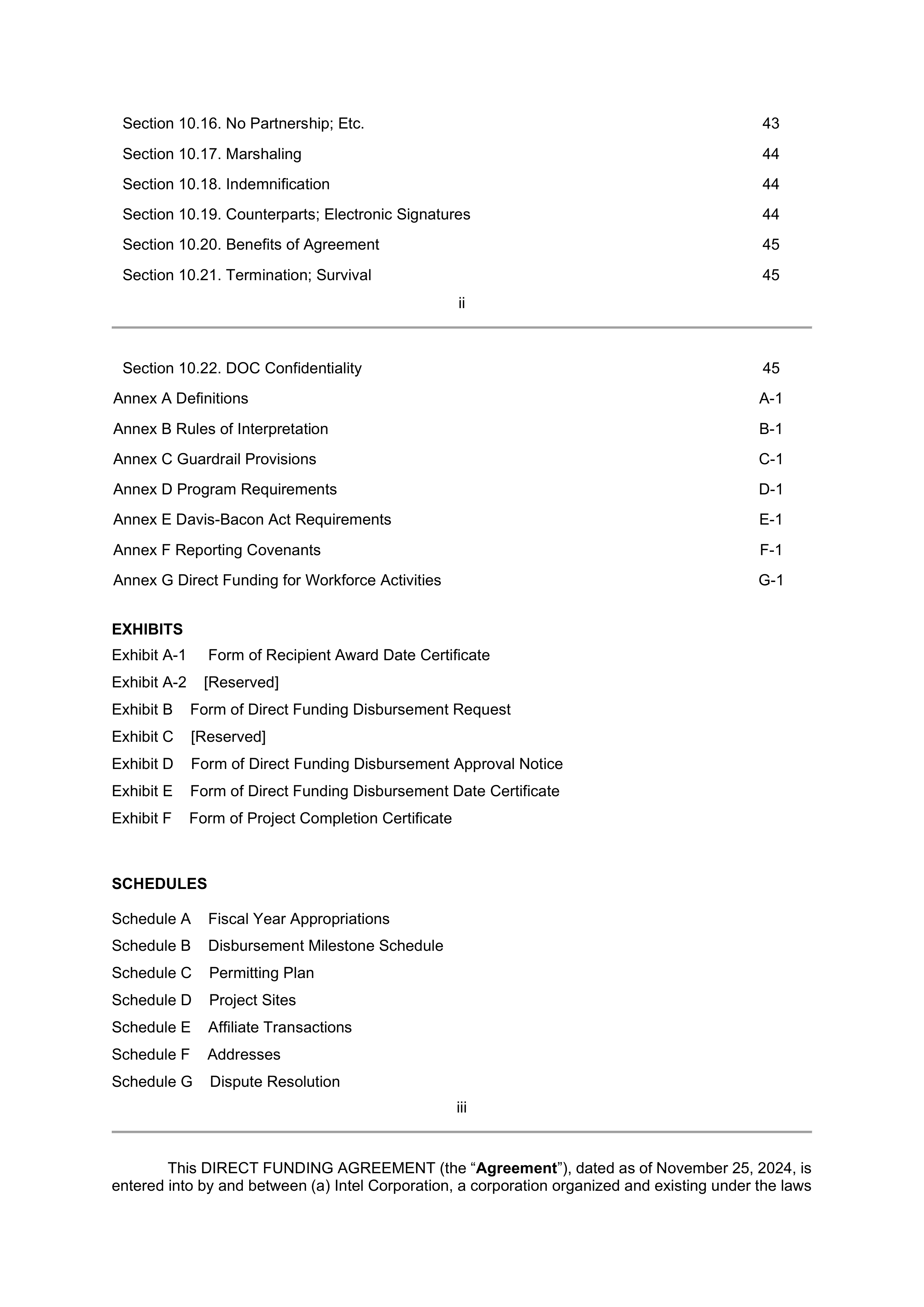INTEL DIRECT FUNDING AGREEMENT — page 4