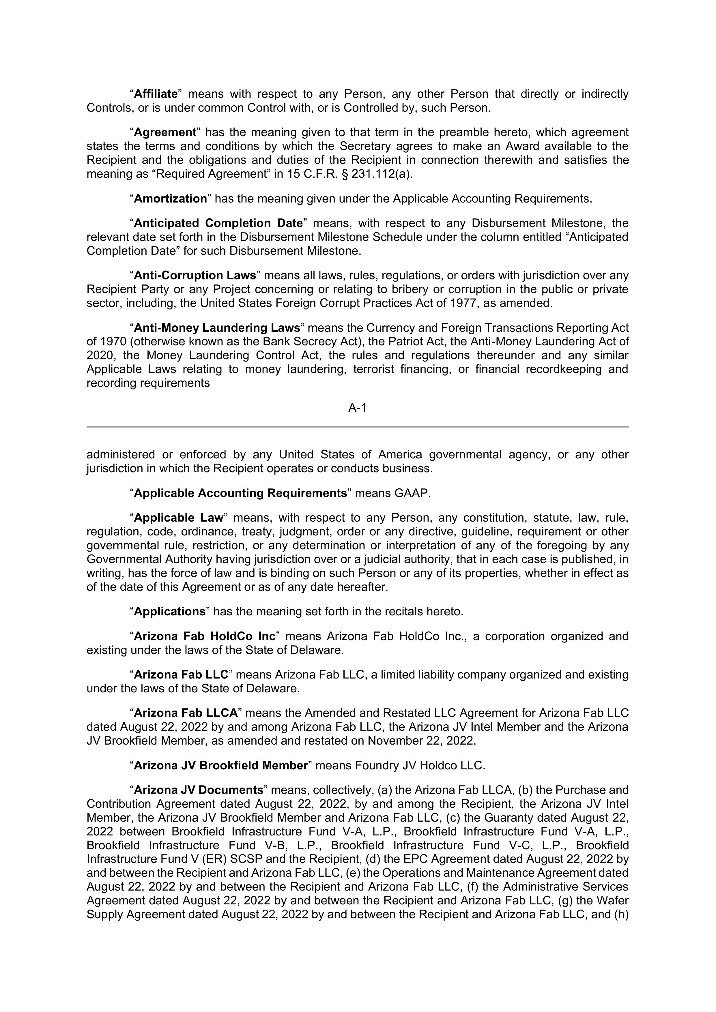 INTEL DIRECT FUNDING AGREEMENT — page 49