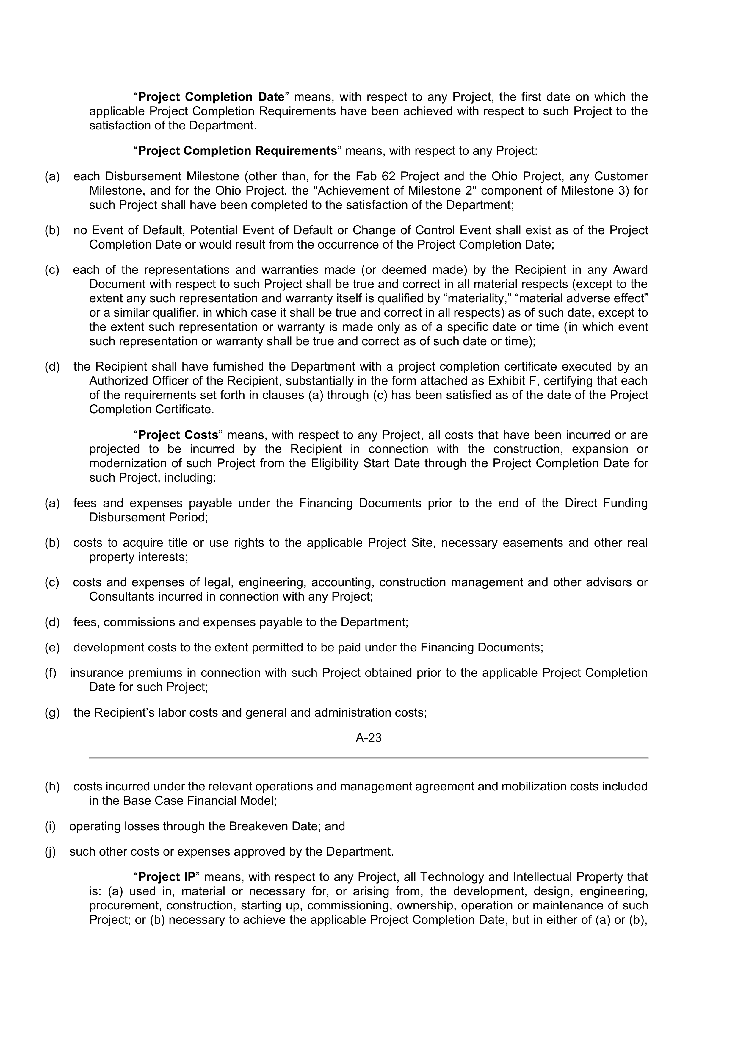 INTEL DIRECT FUNDING AGREEMENT — page 68