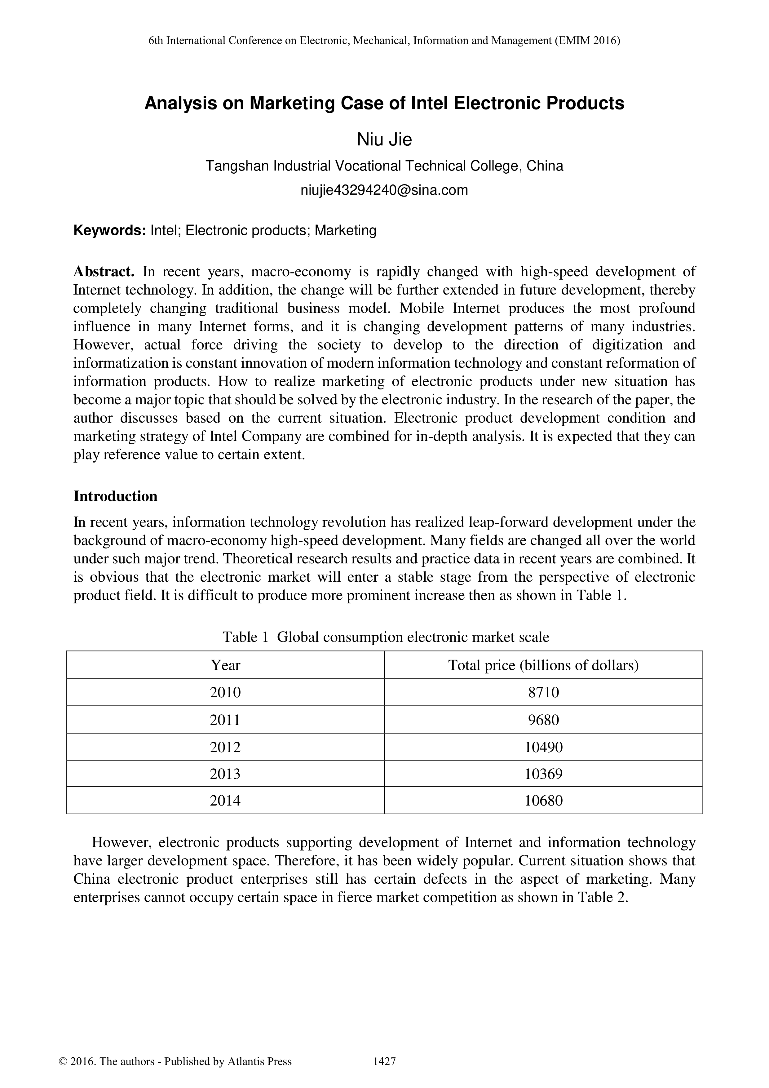 Intel Marketing Strategy — page 1
