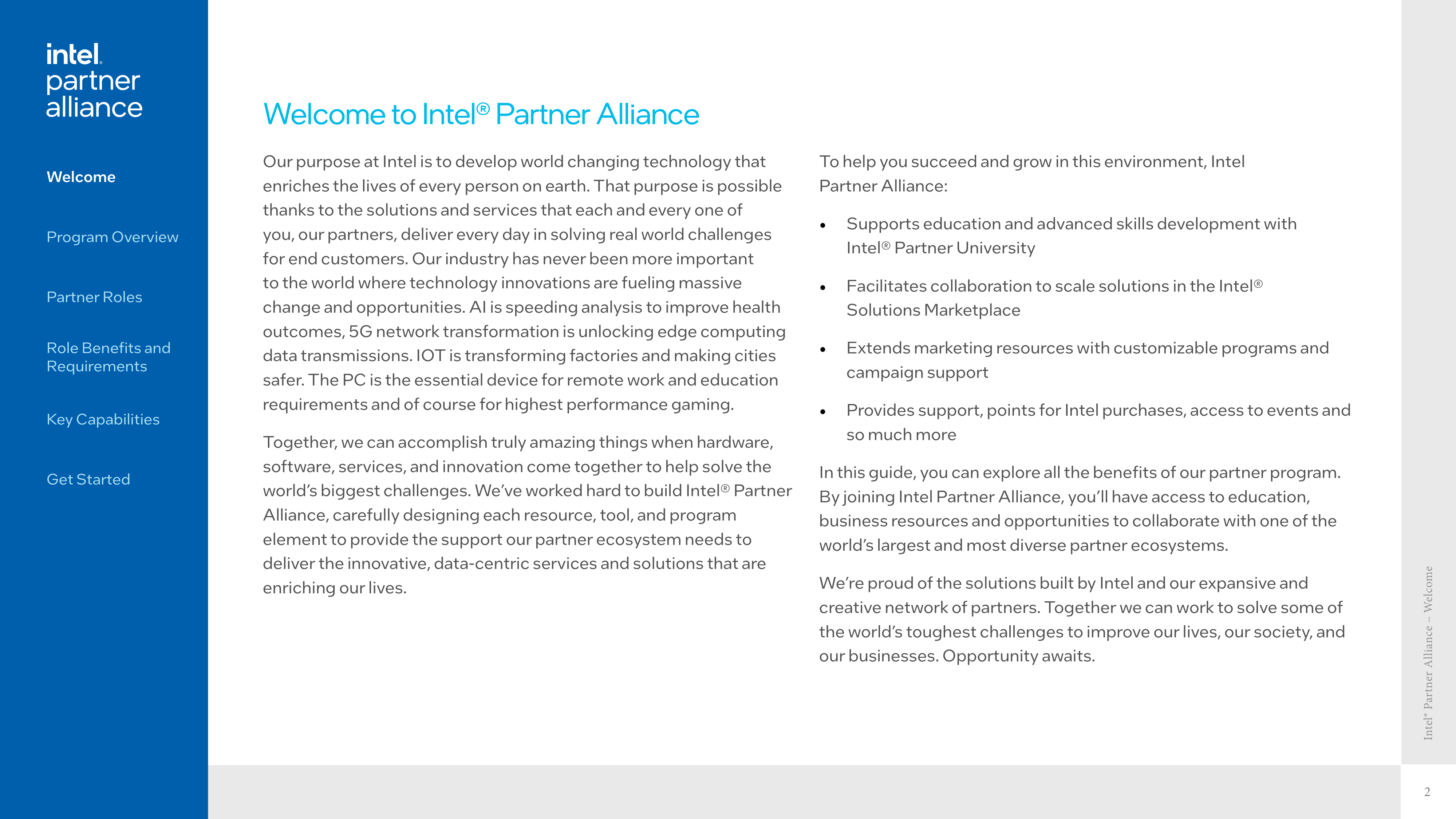 Intel Partner Alliance Program Brochure — page 2