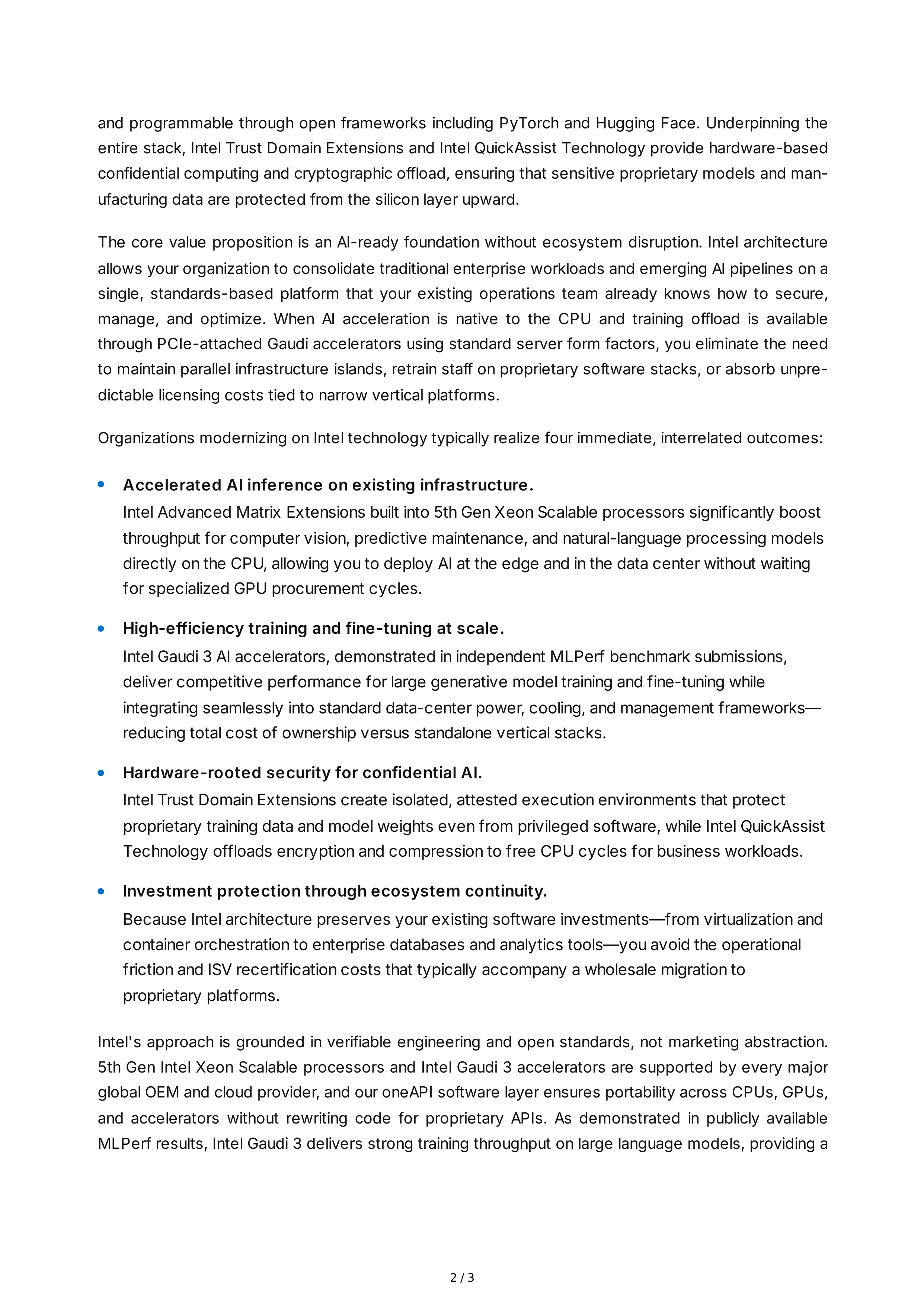 Intel Sales Letter — page 2