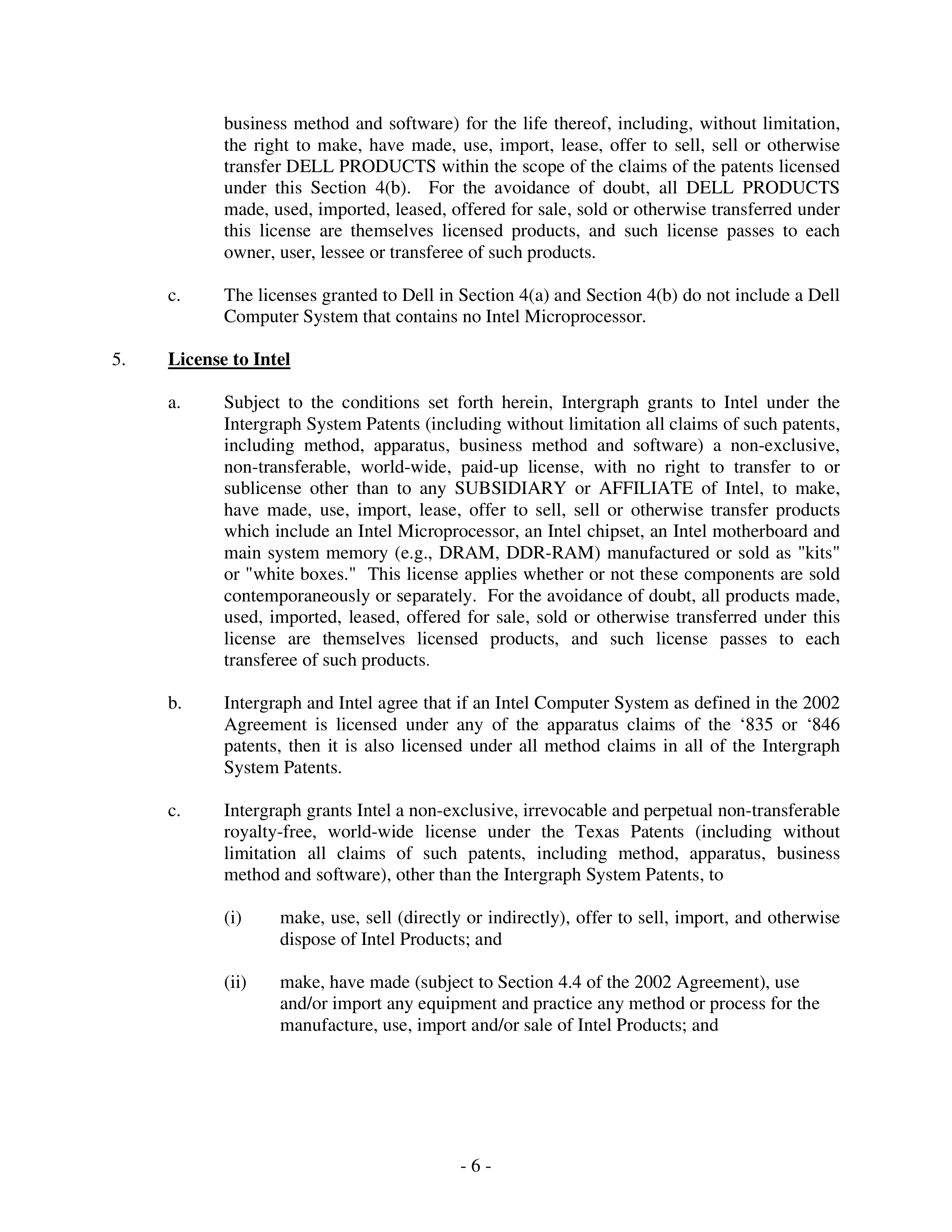 Intel Settlement Agreement — page 6
