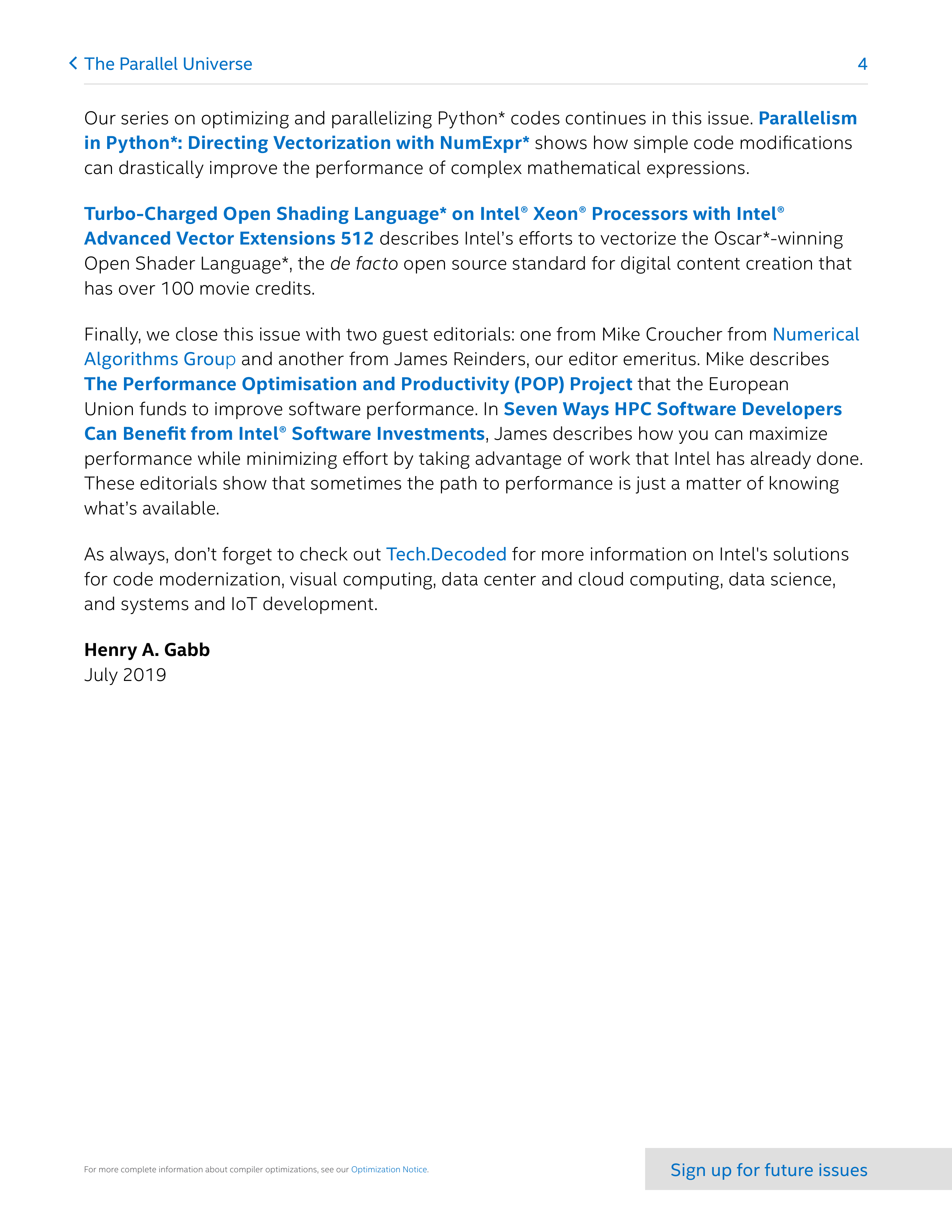 Intel Software Performance Magazine — page 4