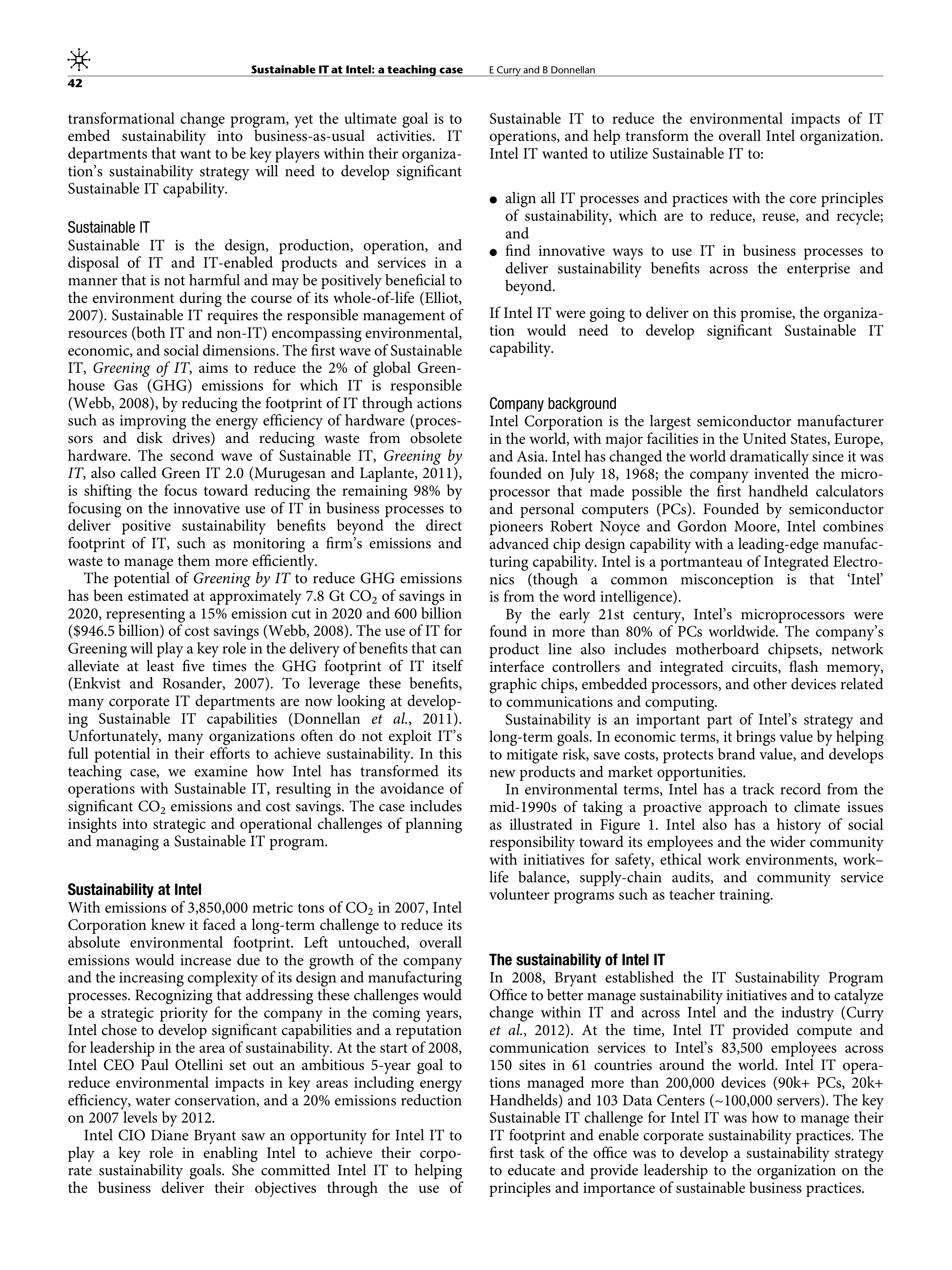 Intel Sustainability Report — page 2