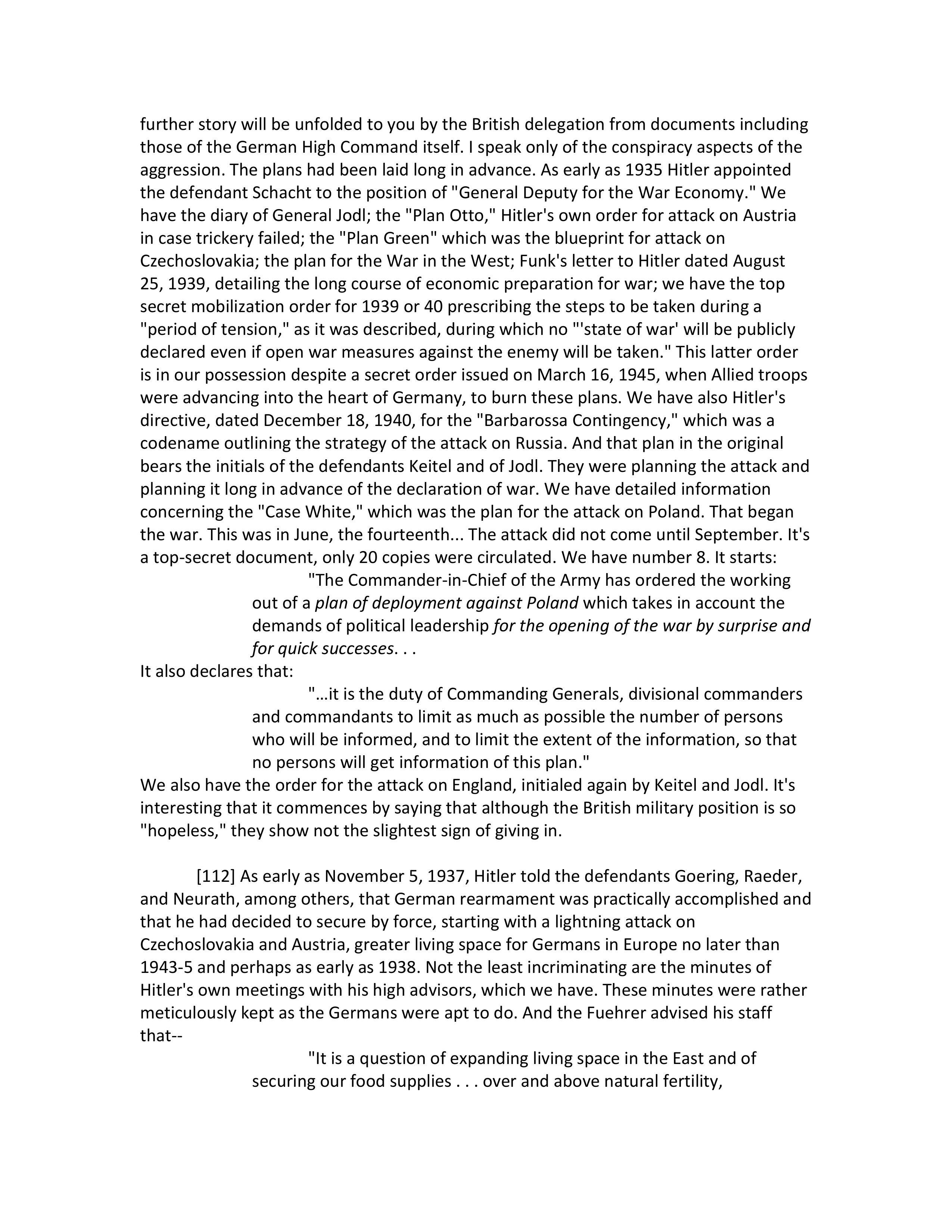 Opening Statement by Robert H. Jackson — page 30