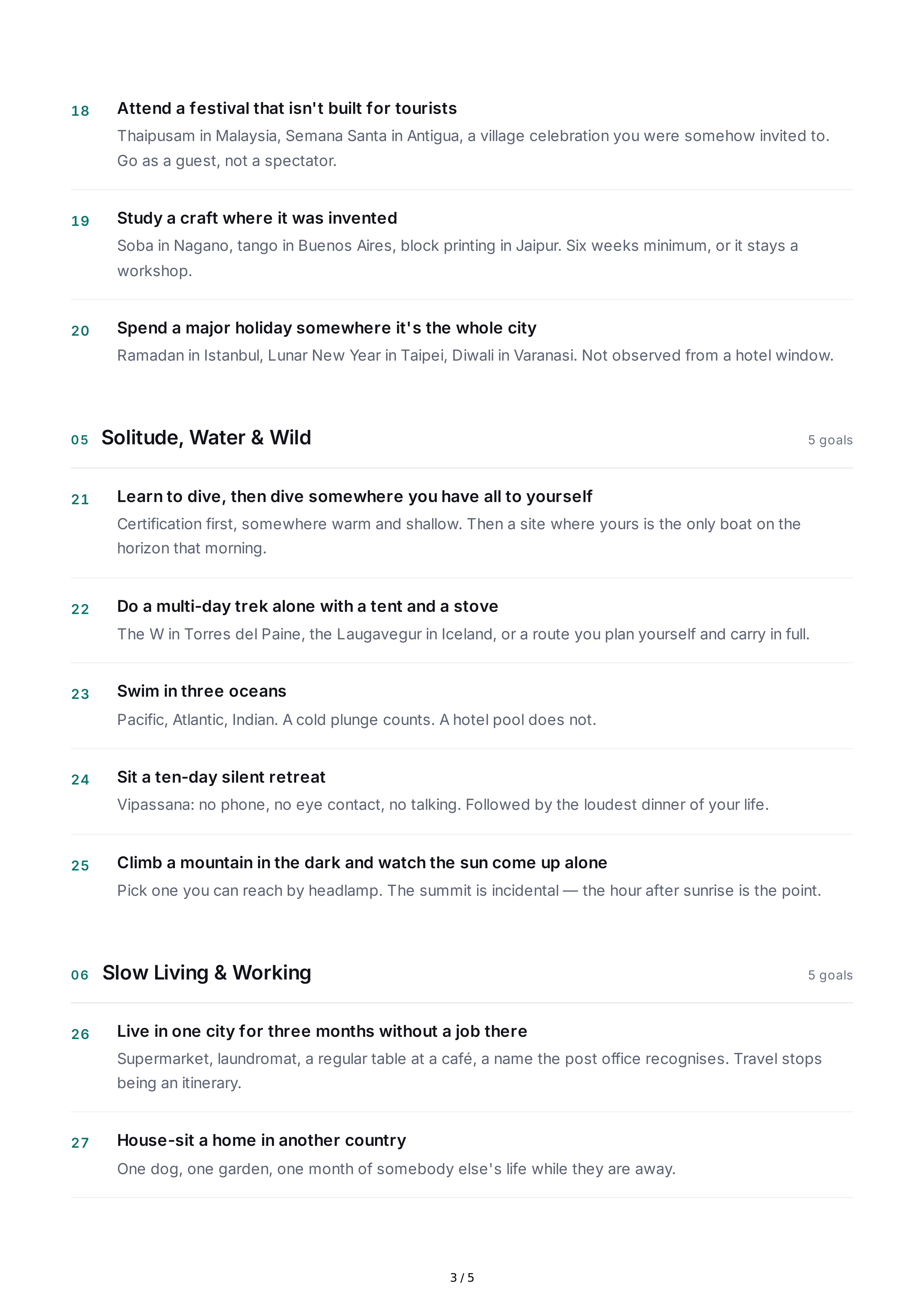 International Travel Life Goals — page 3