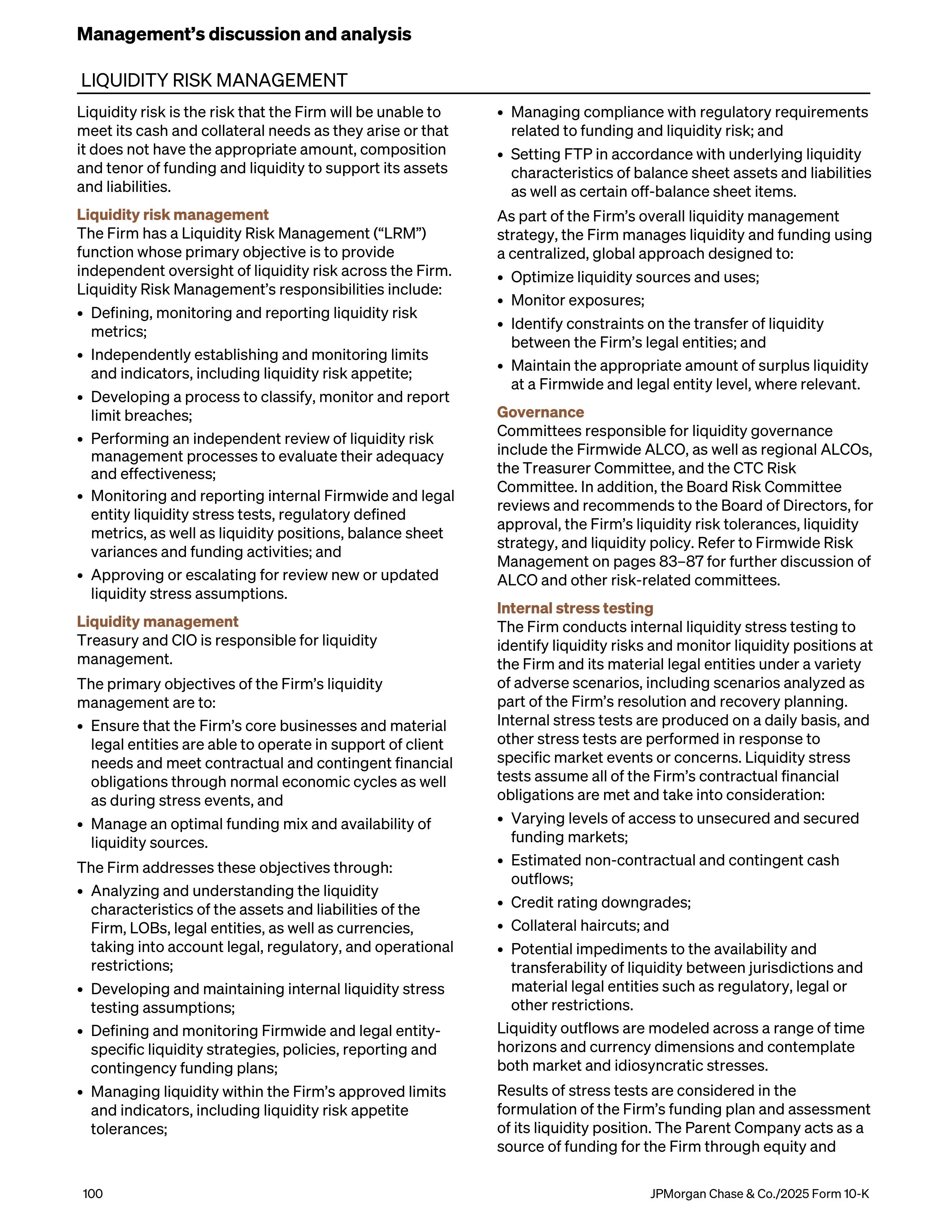 JPMorgan Chase Annual Report — page 132