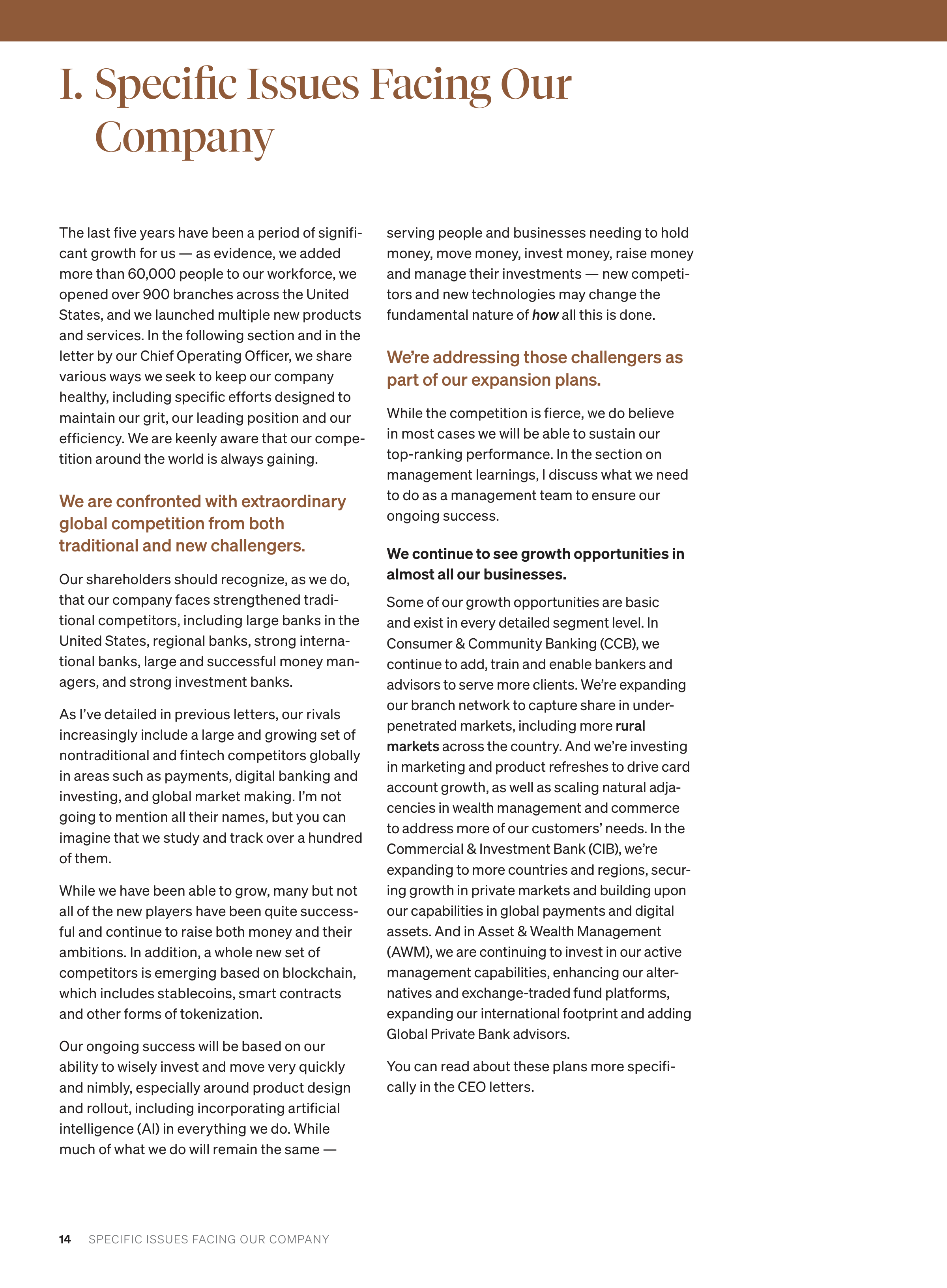 JPMorgan Chase Annual Report — page 16