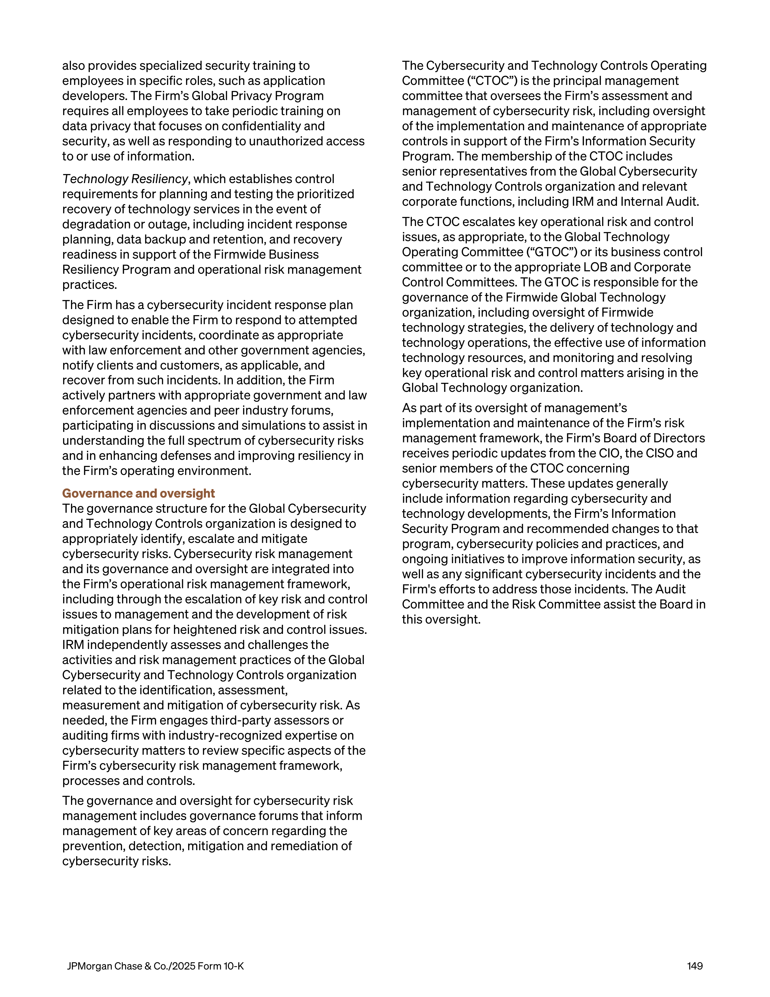JPMorgan Chase Annual Report — page 181