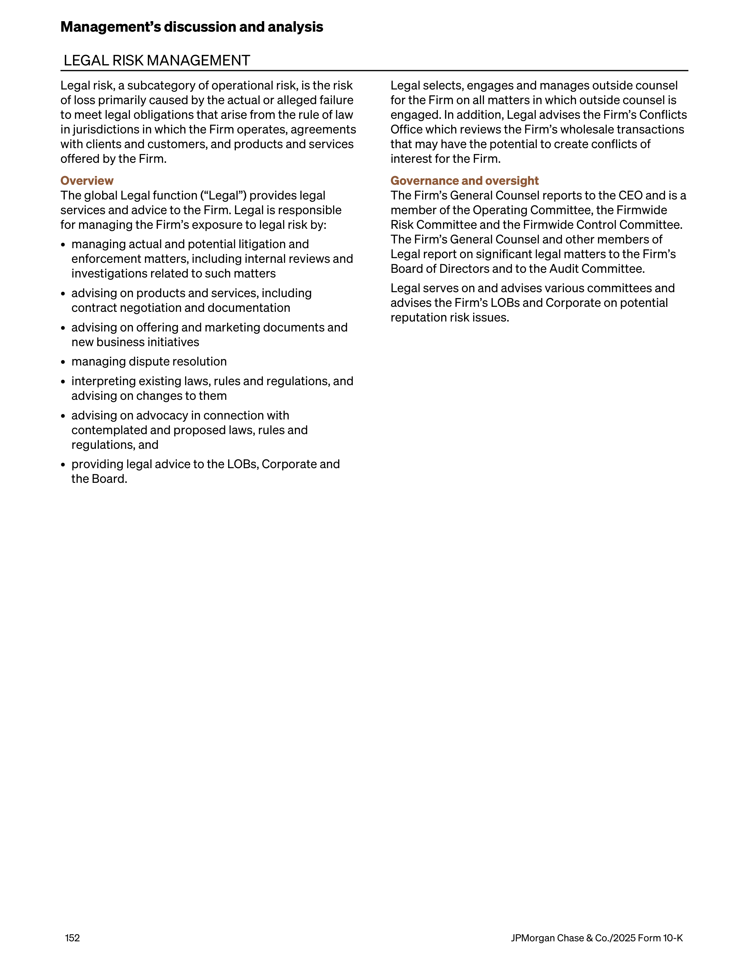 JPMorgan Chase Annual Report — page 184
