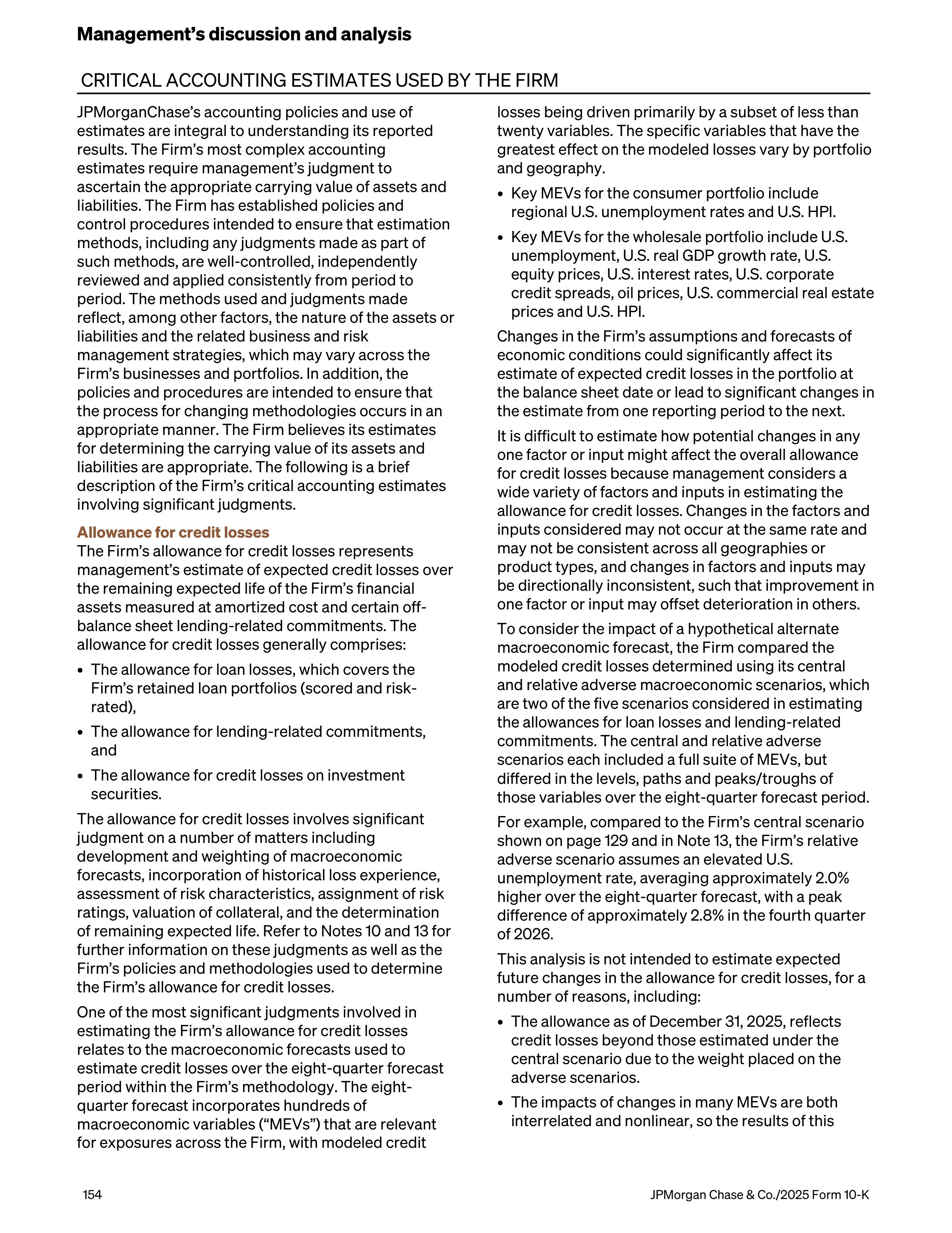 JPMorgan Chase Annual Report — page 186