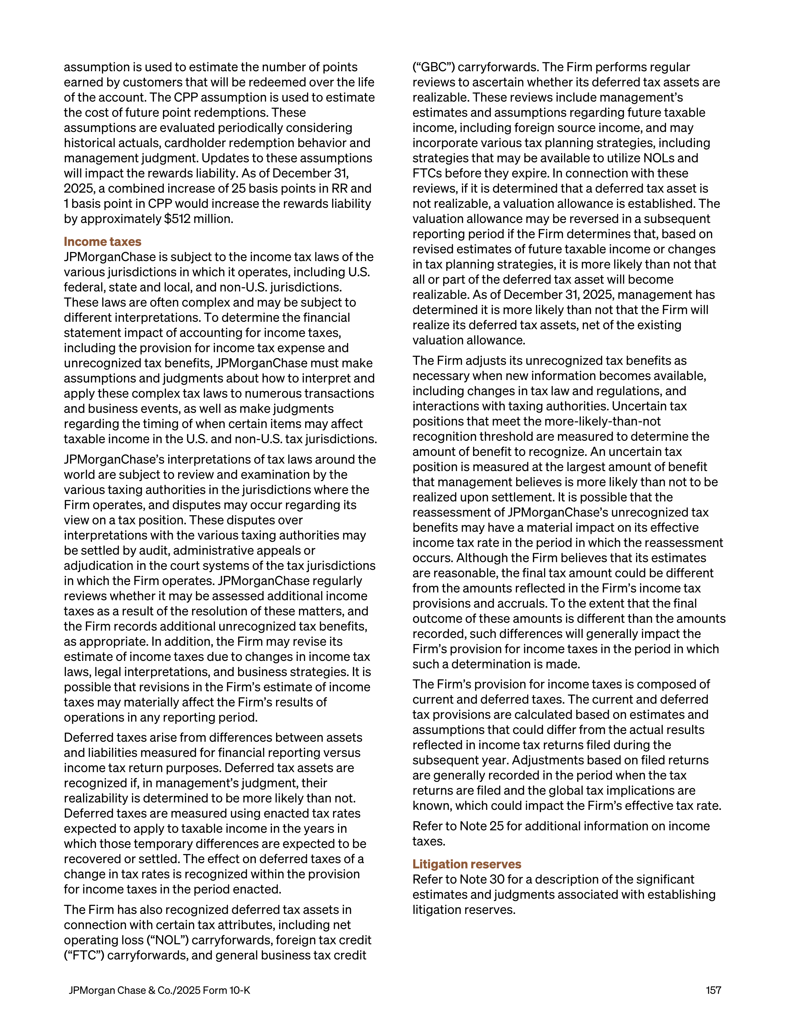 JPMorgan Chase Annual Report — page 189