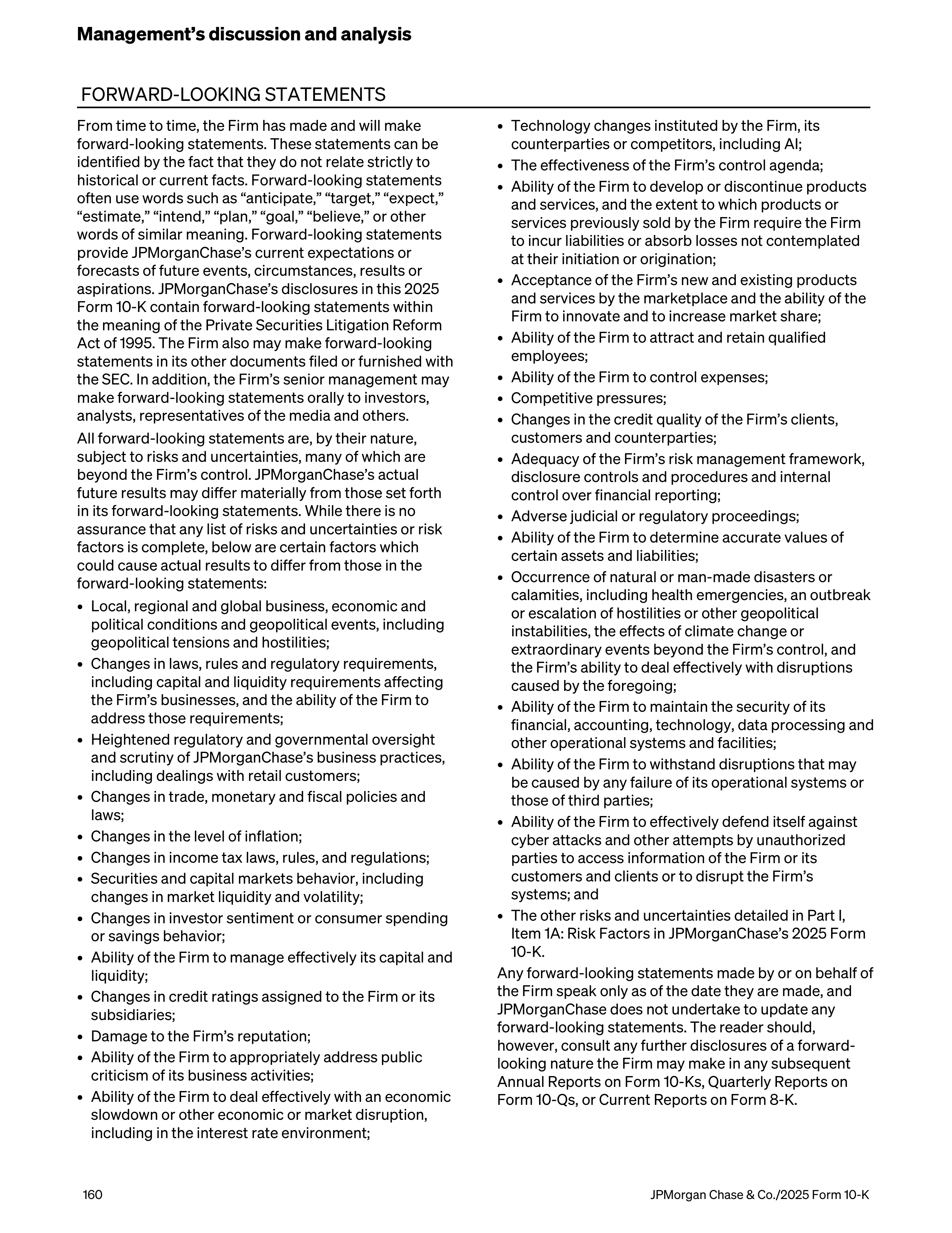 JPMorgan Chase Annual Report — page 192