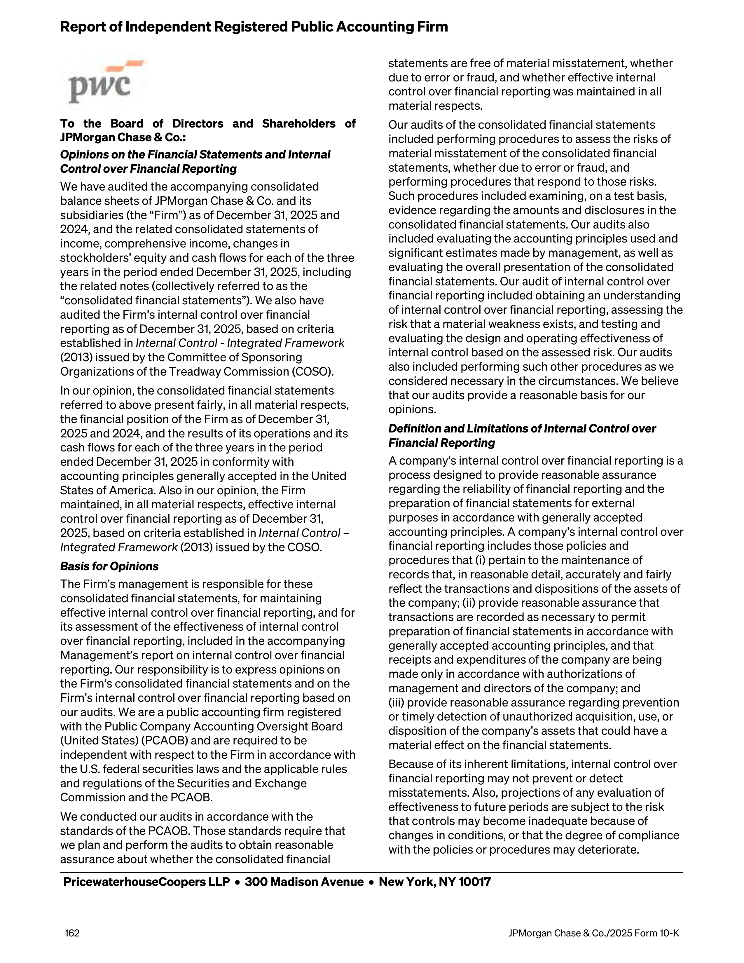 JPMorgan Chase Annual Report — page 194