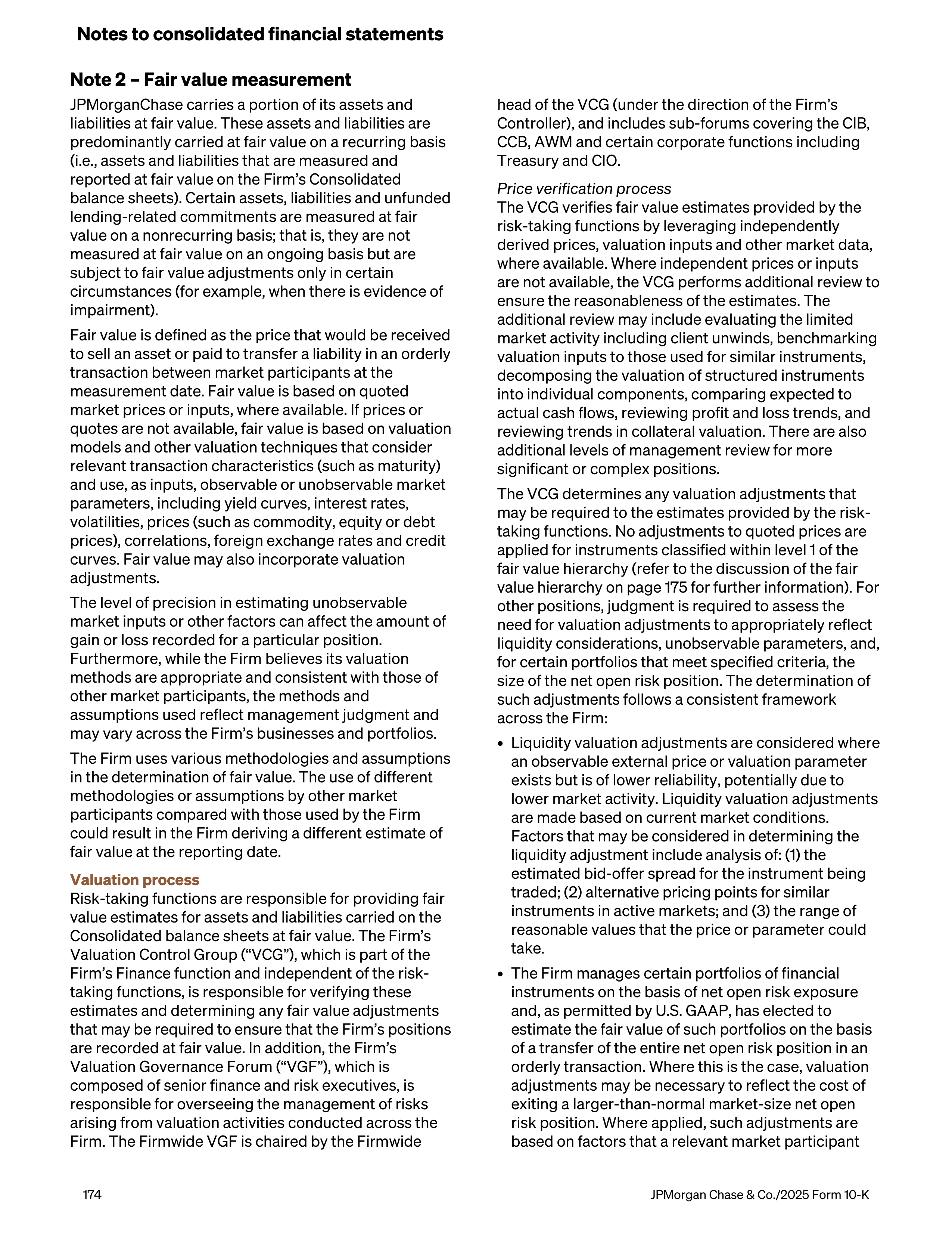 JPMorgan Chase Annual Report — page 206