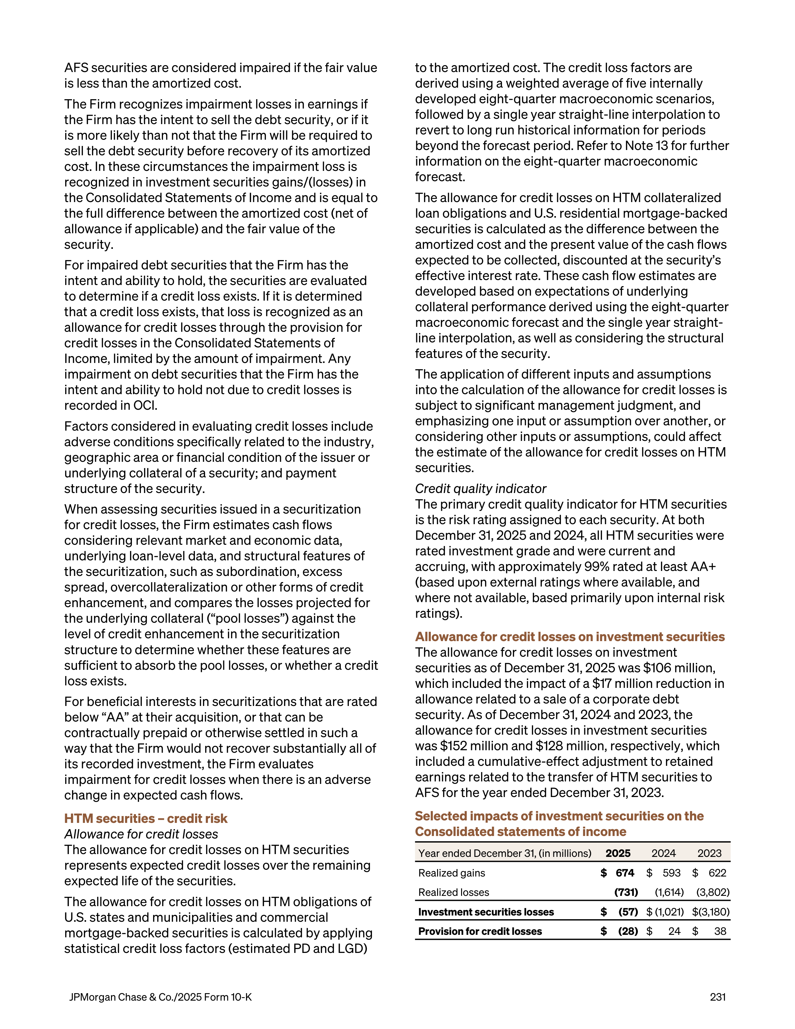 JPMorgan Chase Annual Report — page 263