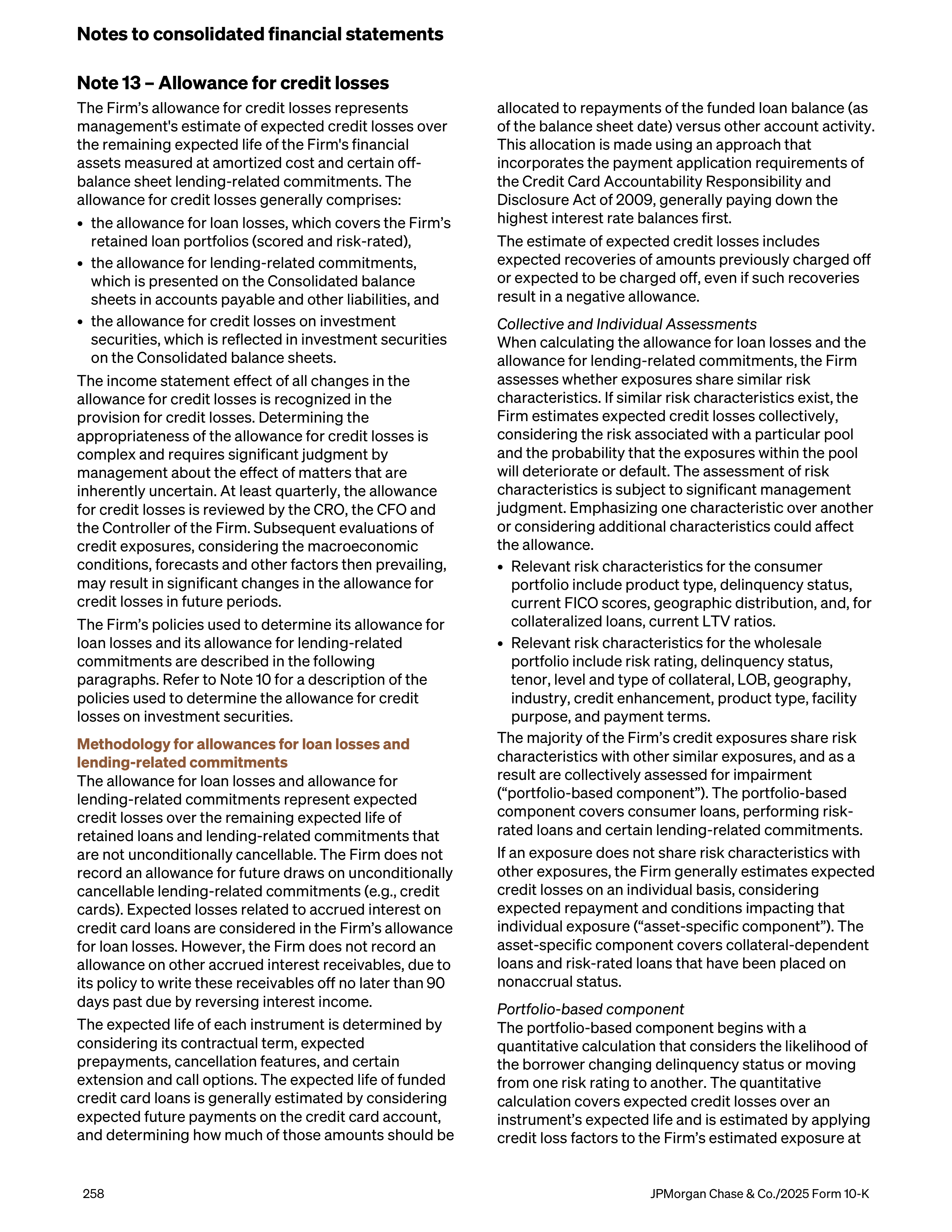 JPMorgan Chase Annual Report — page 290
